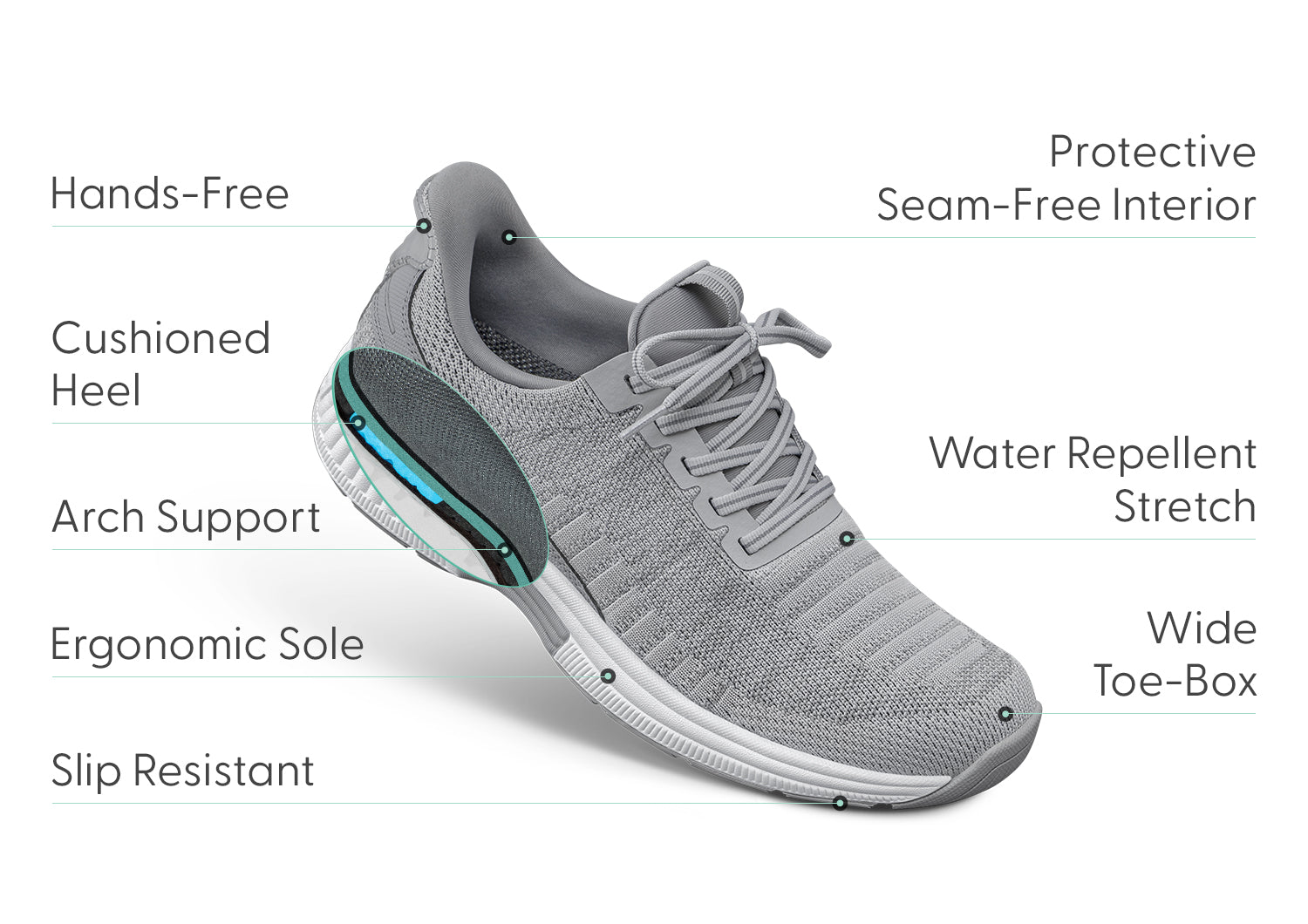 Kita Hands-Free Gray - Perfect for Workouts, Running, and Outdoor Activities