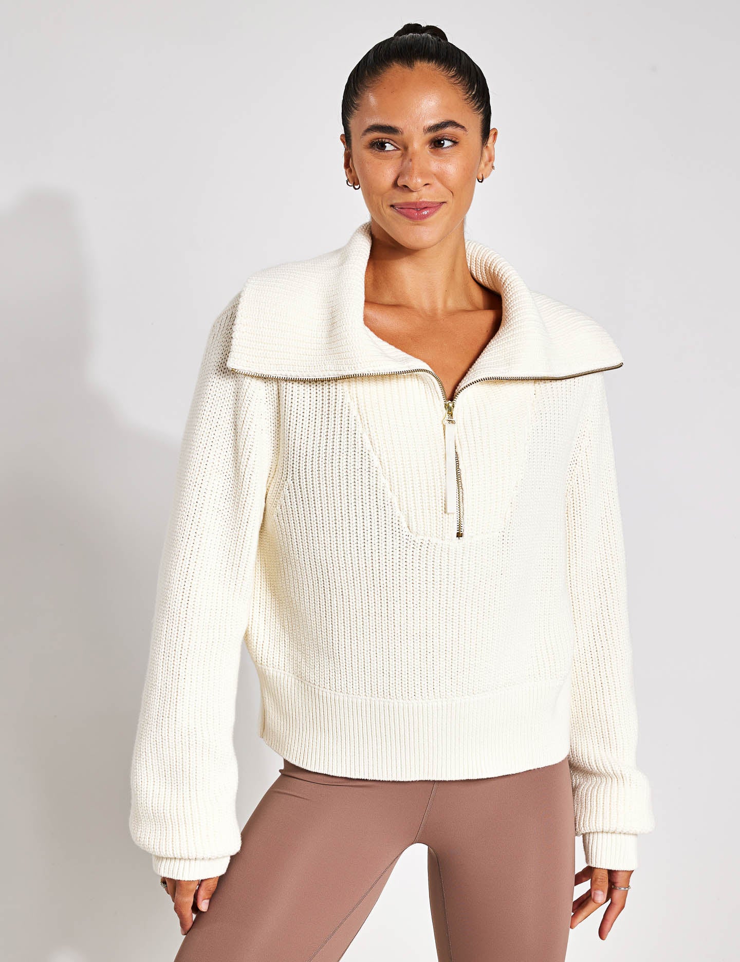 Mentone Half Zip Knit Pullover Sweater for Women - Soft & Cozy Winter Wear - Perfect for Casual Outfits, Work & Outdoor Activities