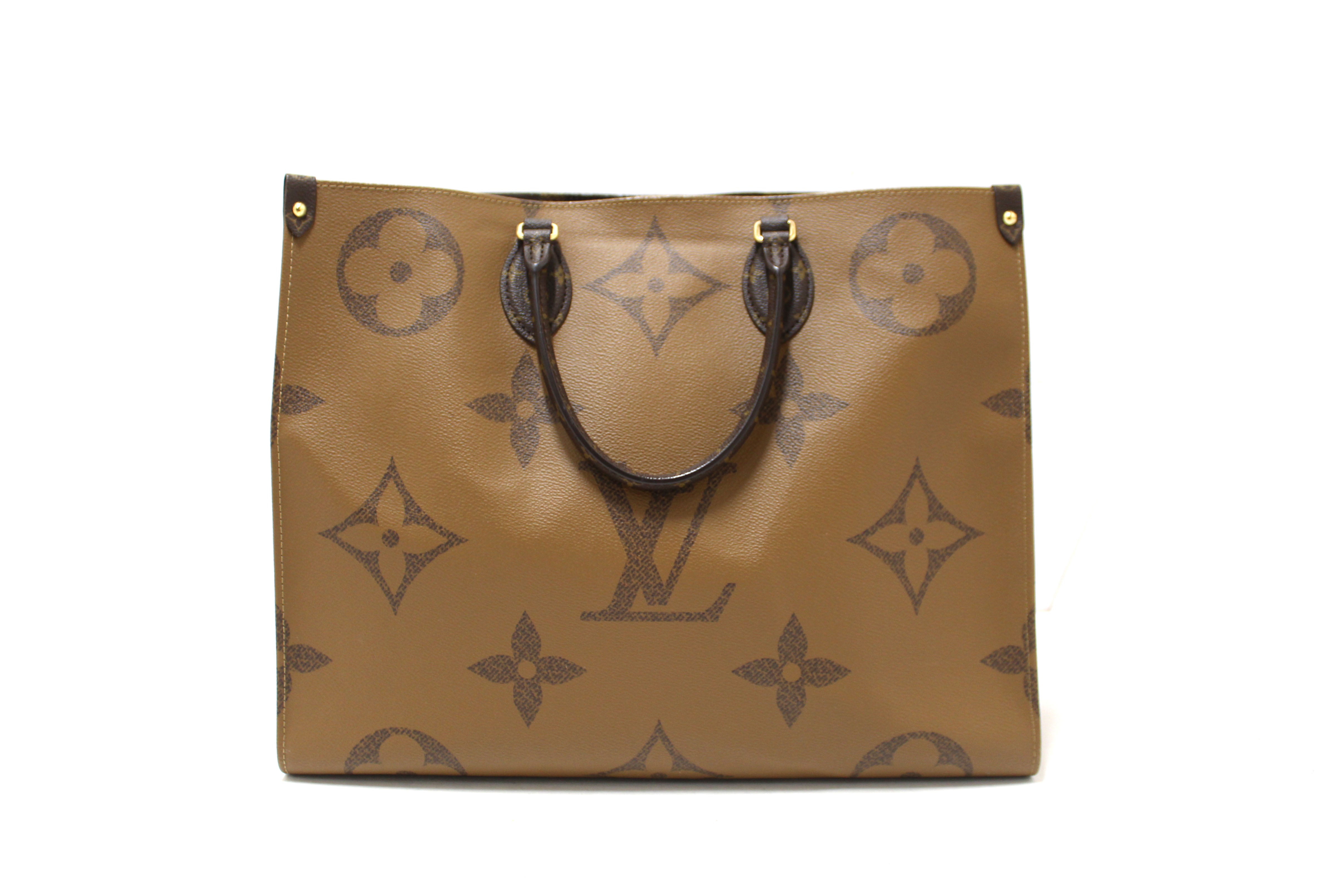 Authentic Louis Vuitton Monogram Canvas Giant OnTheGo GM Tote Bag - Luxury Designer Handbag for Women, Spacious Work Tote, Travel & Everyday Use