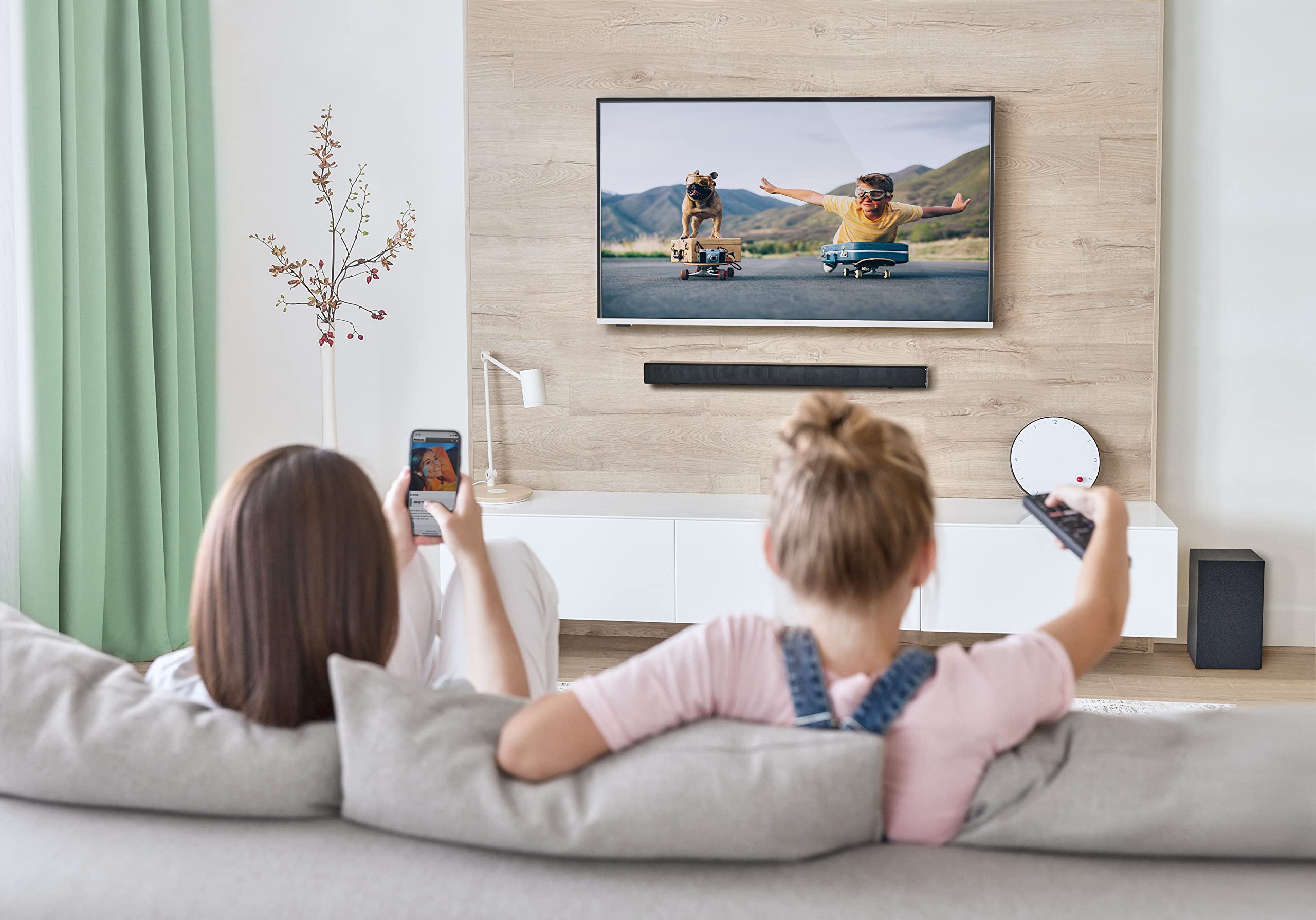 Panasonic SC-HTB150EBK Slim Soundbar with Wireless Subwoofer - Home Theater System for TV, Movies & Music | Immersive Audio Experience for Living Room Entertainment