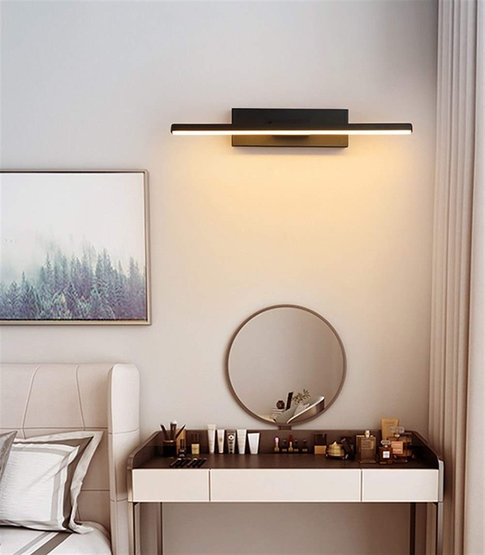 Creative 30cm 330° Rotating Wall Light - Modern Minimalist Bedroom & Cafe Lighting (Black) for Stairs & Makeup Areas