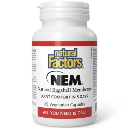 Natural Factors NEM 500mg 60 Vegetarian Capsules - Joint Support Supplement for Arthritis & Mobility - Supports Healthy Cartilage & Inflammation Relief