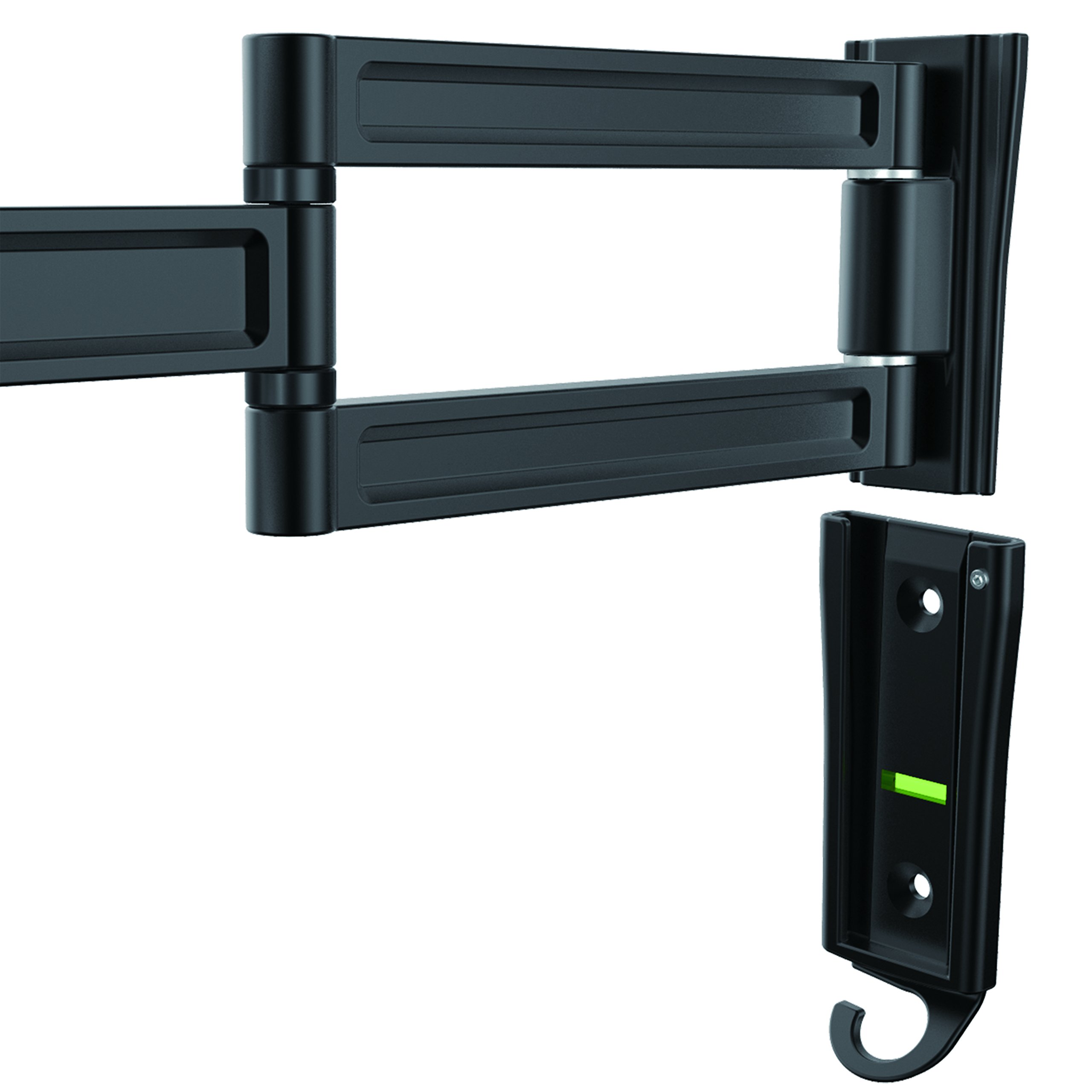 StarTech.com Dual Swivel Monitor Wall Mount - Adjustable VESA Mount for 13’’ to 34’’ Screens - Heavy Duty TV & Monitor Arm Bracket - Black (ARMWALLDS) - Perfect for Home Office, Gaming Setup & Conference Rooms