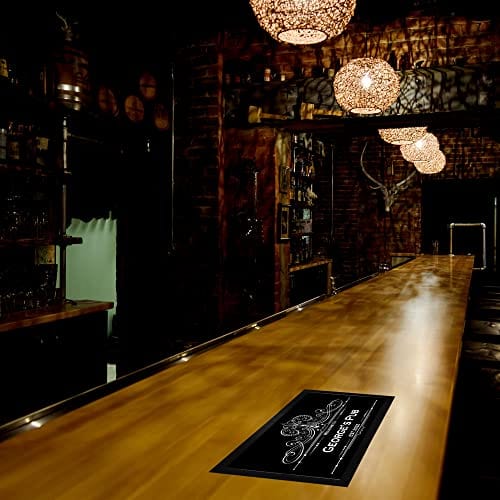 Personalized Bar Runner Mat - Custom Text Beer Gifts for Home Bars & Parties | Bang Tidy Clothing DI016.1 | Perfect for Man Caves, Bachelor Parties & Pub Decor