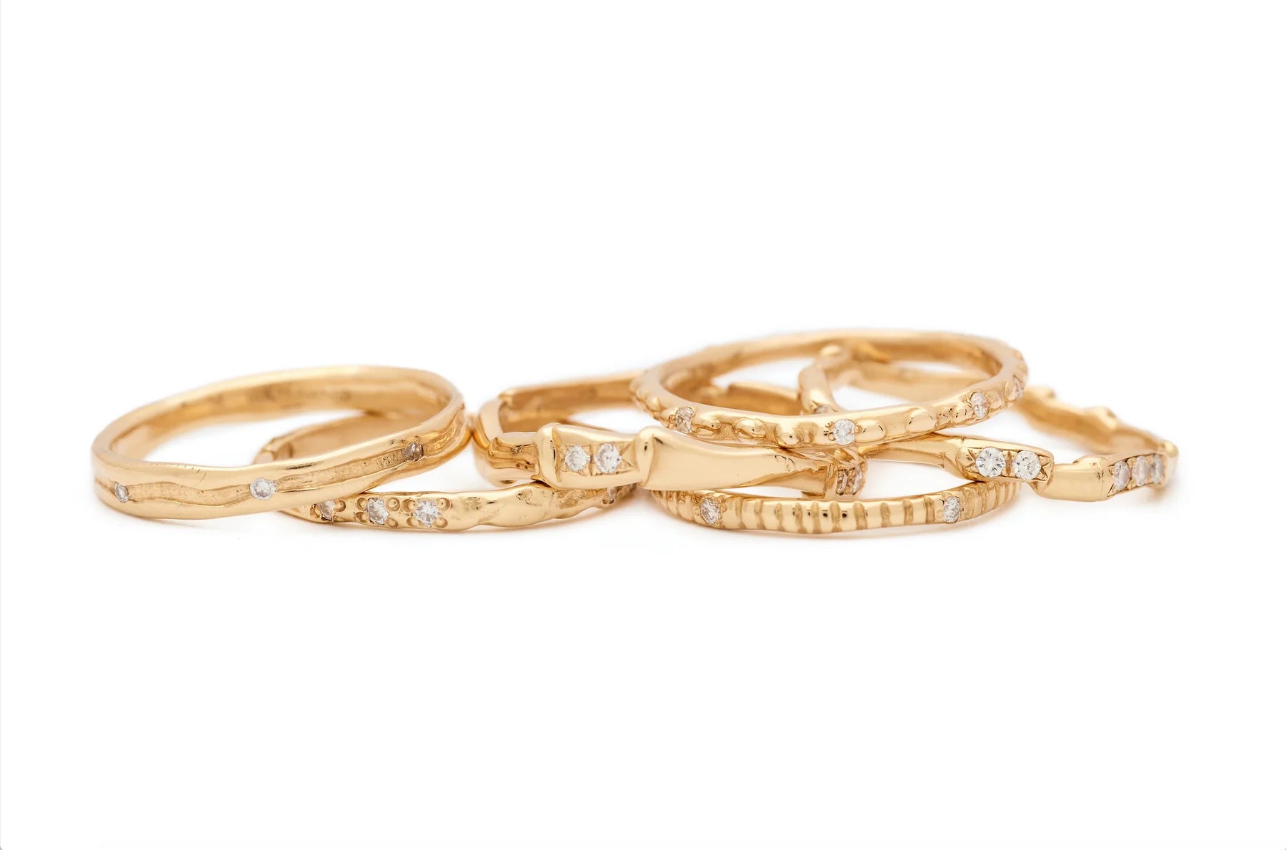 9 Diamond Dotty Ring for Women - Elegant Stackable Band for Engagement, Anniversary & Everyday Wear