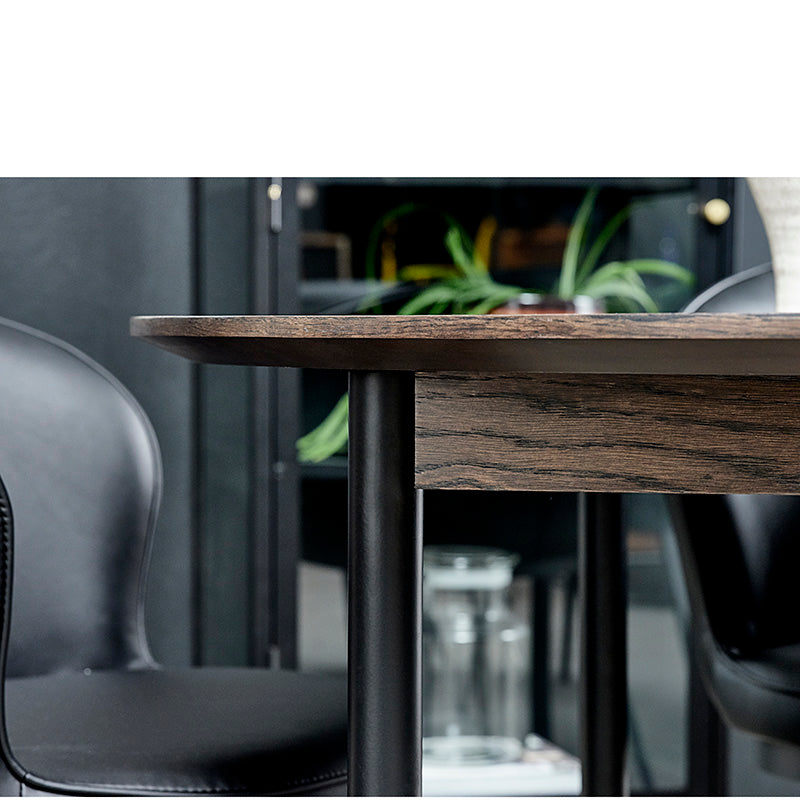 LATINA 47 Inch Round Dining Table - Dark Brown / Black Finish - Perfect for Small Spaces, Kitchens, and Dining Rooms