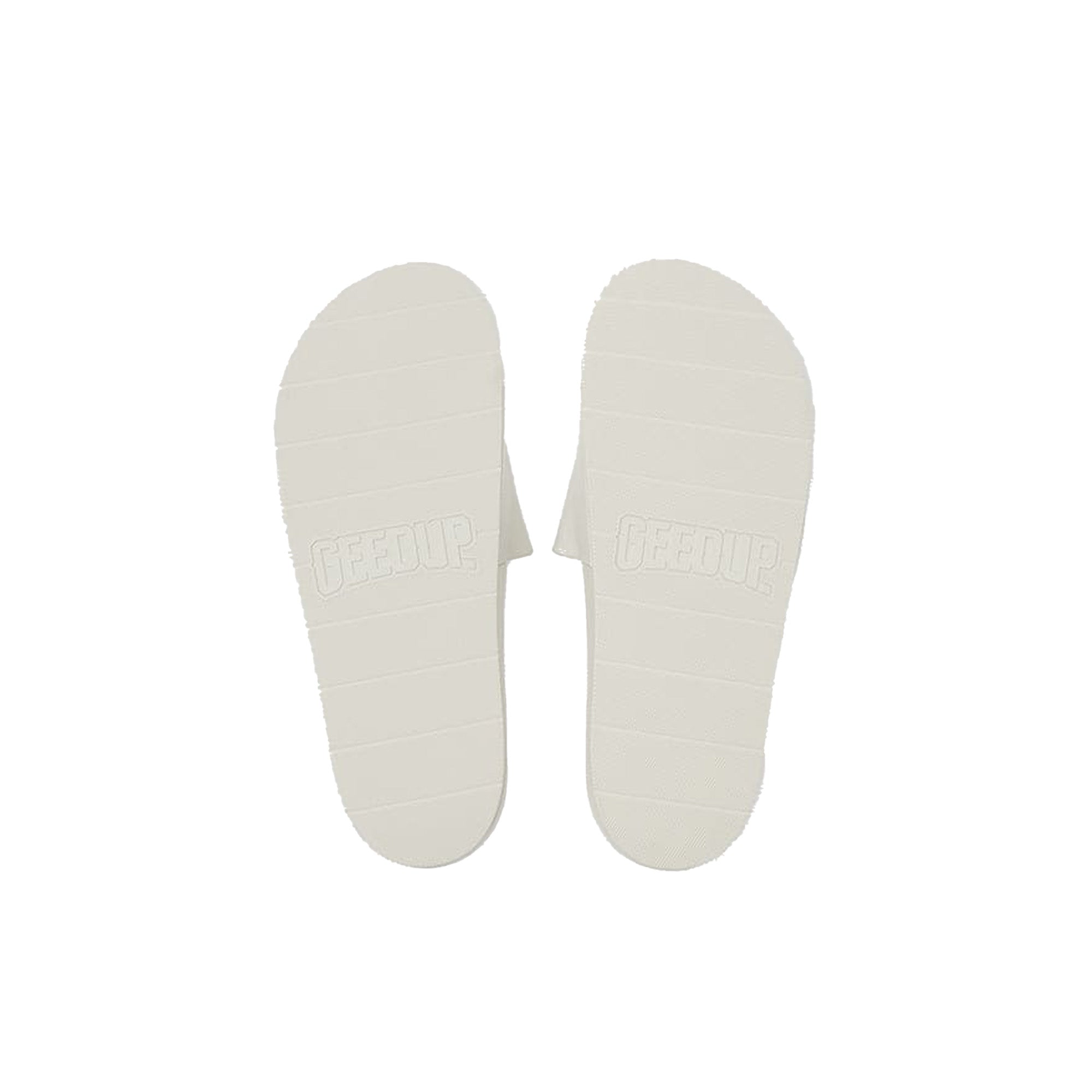 Geedup Core Logo Embossed Slides 'Bone' - Men's Comfortable Summer Slides with Arch Support - Perfect for Beach, Pool, and Casual Wear (2025)