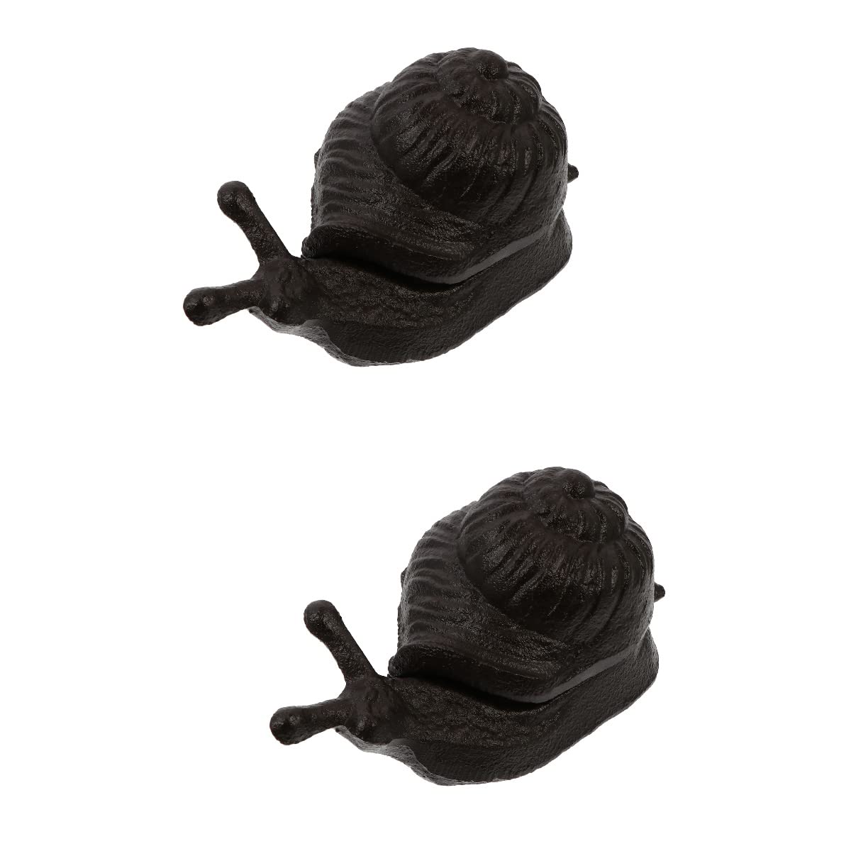 GANAZONO 2-Piece Cast Iron Garden Snail Key Holder - Outdoor & Indoor Decorative Key Hider, Cute Animal Garden Statue Ornament for Keys, Earrings, Rings & Paperclips - Perfect for Home, Yard & Gift Giving