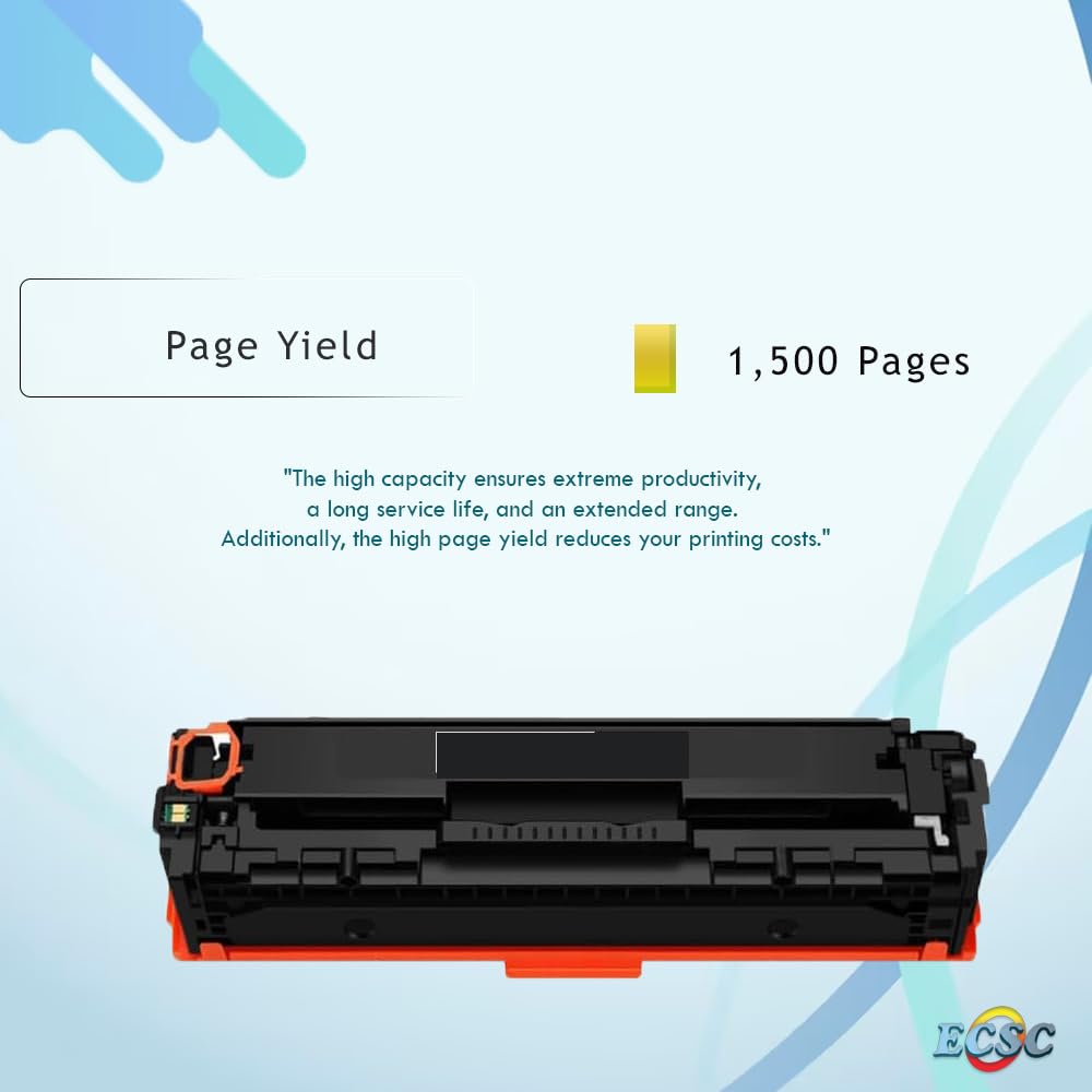 ECSC CE322A Yellow Toner Cartridge - Compatible with HP LaserJet Pro CM1415fn/CM1415fnw/CP1525n/CP1525nw Printers (1-Pack) - Ideal for Office Printing & Document Reproduction