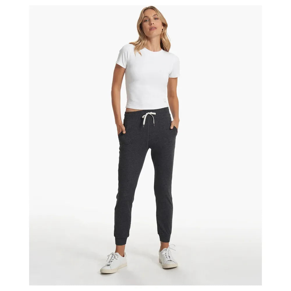 Vuori Women's Performance Jogger Pants - Charcoal Heather - High-Waisted Athletic Lounge Pants for Yoga, Running & Everyday Comfort