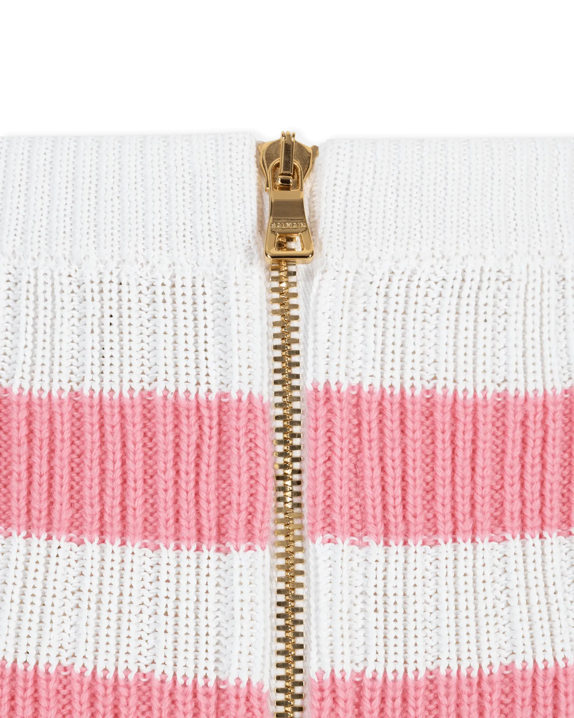 Balmain X Barbie Striped Knit Mini Skirt - Women's Fashion Designer High Waist Pleated Skirt for Party, Night Out & Barbie Themed Events