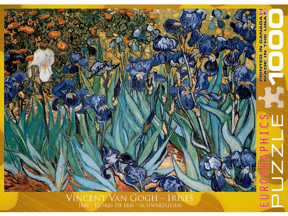 Eurographics 1000-Piece Jigsaw Puzzle - Van Gogh Irises Art Puzzle for Adults & Teens | Perfect for Home Decor, Family Game Night & Stress Relief