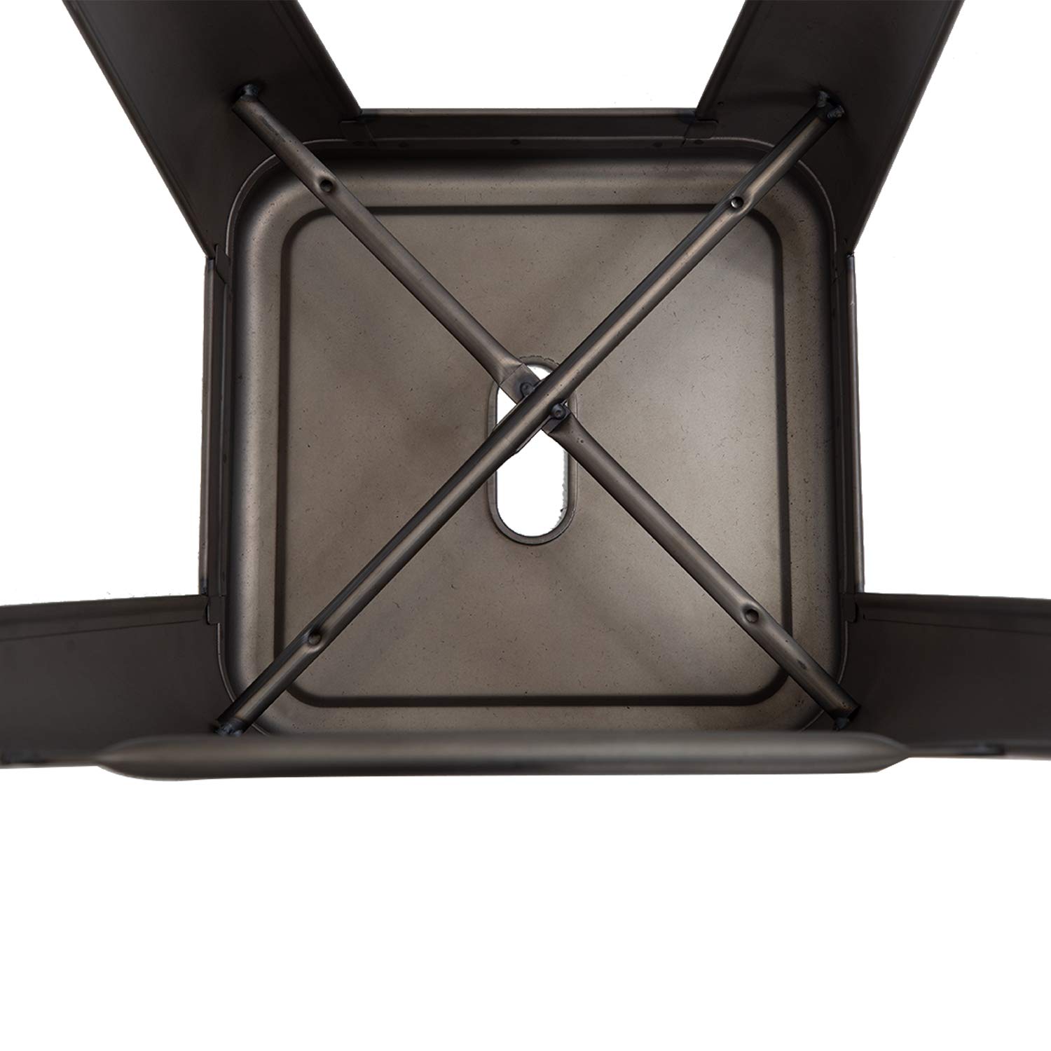 LCH Set of 4 Bar Stool Chairs - 30 Inch Height Metal Bar Stools for Kitchen, Restaurant & Patio - Sturdy Stackable Indoor/Outdoor Chairs in Bronze Finish - Perfect for Dining, Poolside & Commercial Use