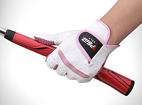 Premium Women's Golf Gloves - 1 Pair Soft Breathable Pure Sheepskin with Anti-Slip Granules for Enhanced Grip | Perfect for Driving Range, Course Play & Professional Tournaments