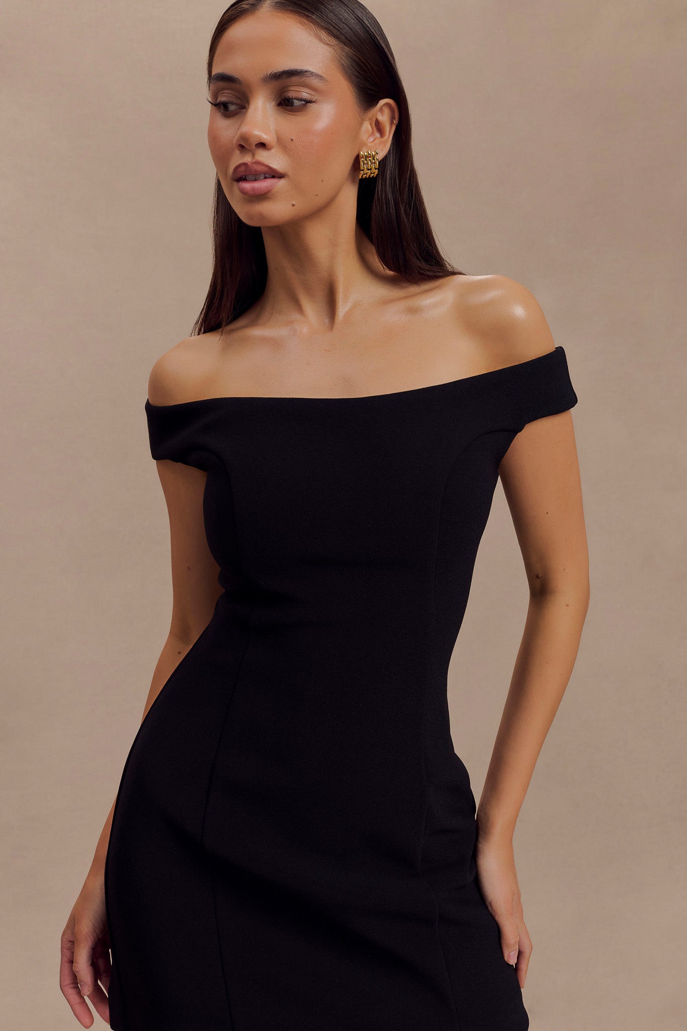 Cassidy Crepe Off Shoulder Mini Dress - Black | Sexy Party Dress for Women | Perfect for Night Out, Club, Date Night & Special Occasions