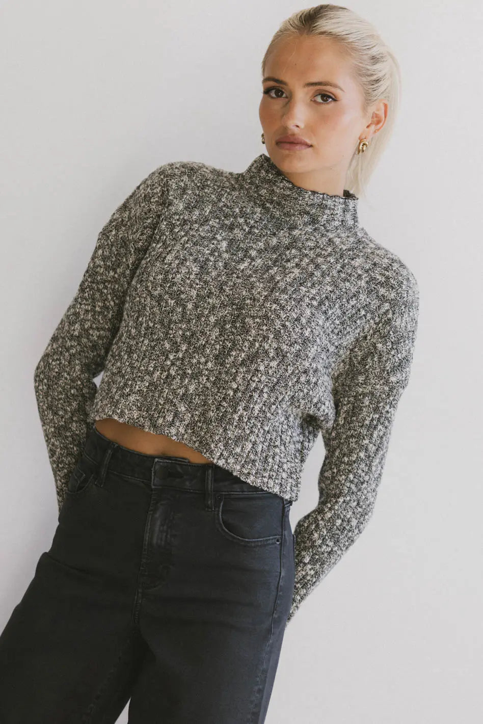 Kacee Knitted Sweater Women's Black Winter Pullover | Cozy Casual Wear for Fall & Winter | Perfect for Office, Dating & Holiday Outfits