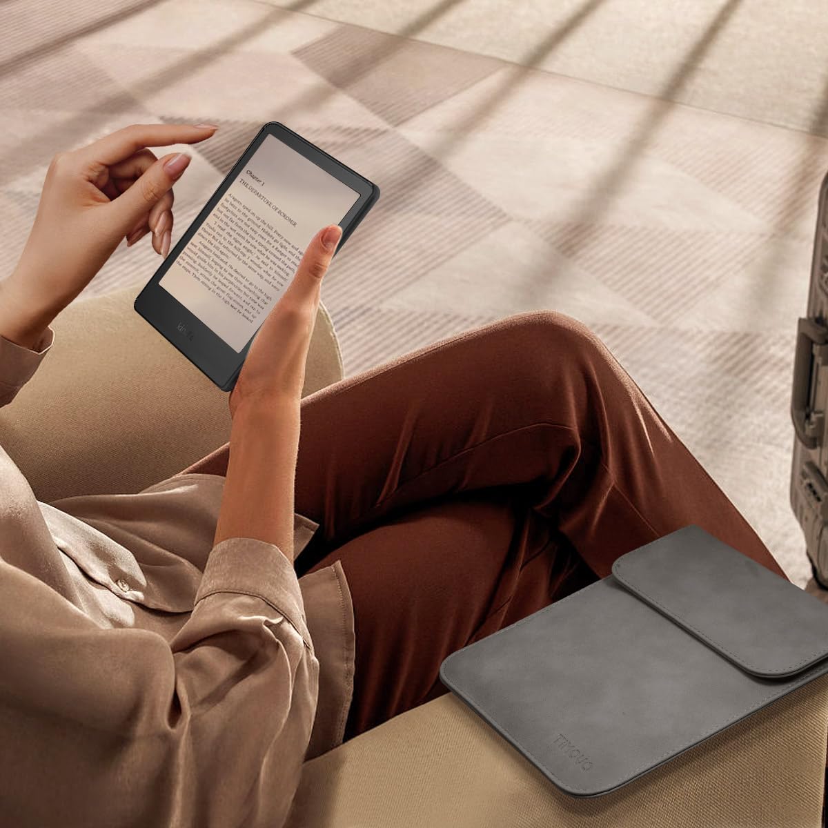TiMOVO 6 Inch Tablet Sleeve for Kindle 11th Generation (2022/2024) - Protective Case Cover with Storage Pocket for All-New 6