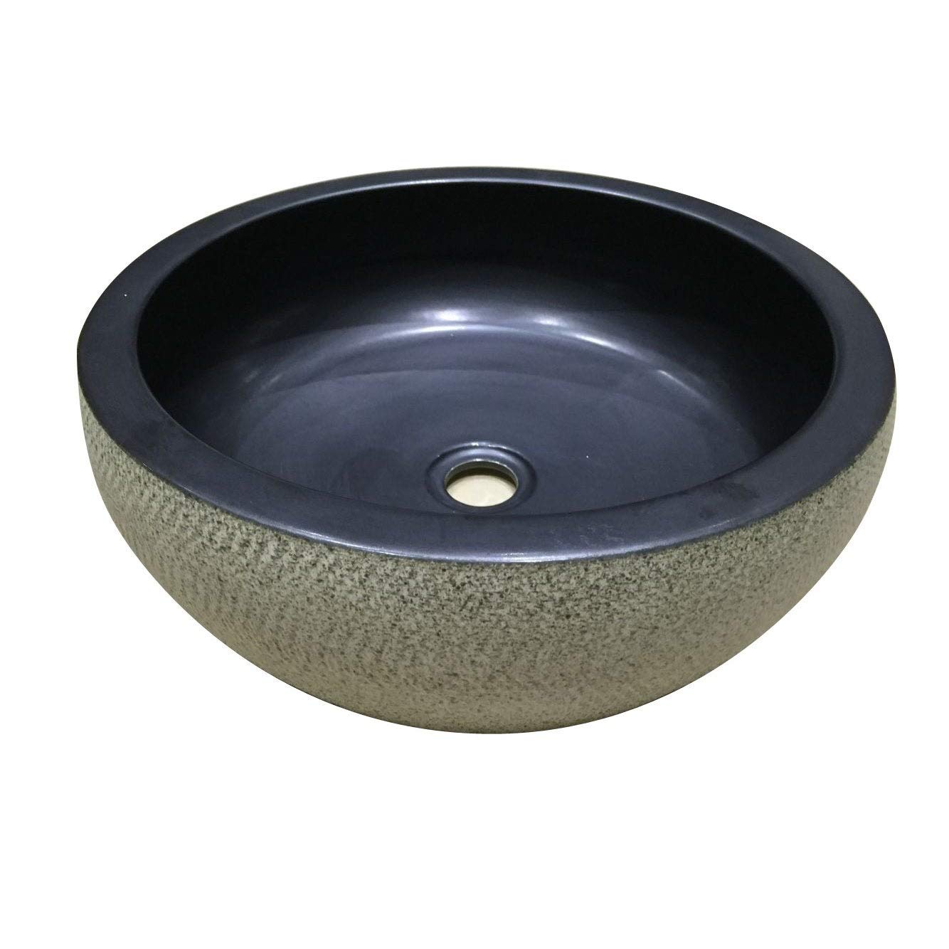 Legion Furniture Porcelain Sink Bowl - Charcoal Finish Porcelain Basin for Bathroom & Kitchen - Durable & Stylish Vanity Sink for Modern Home Decor