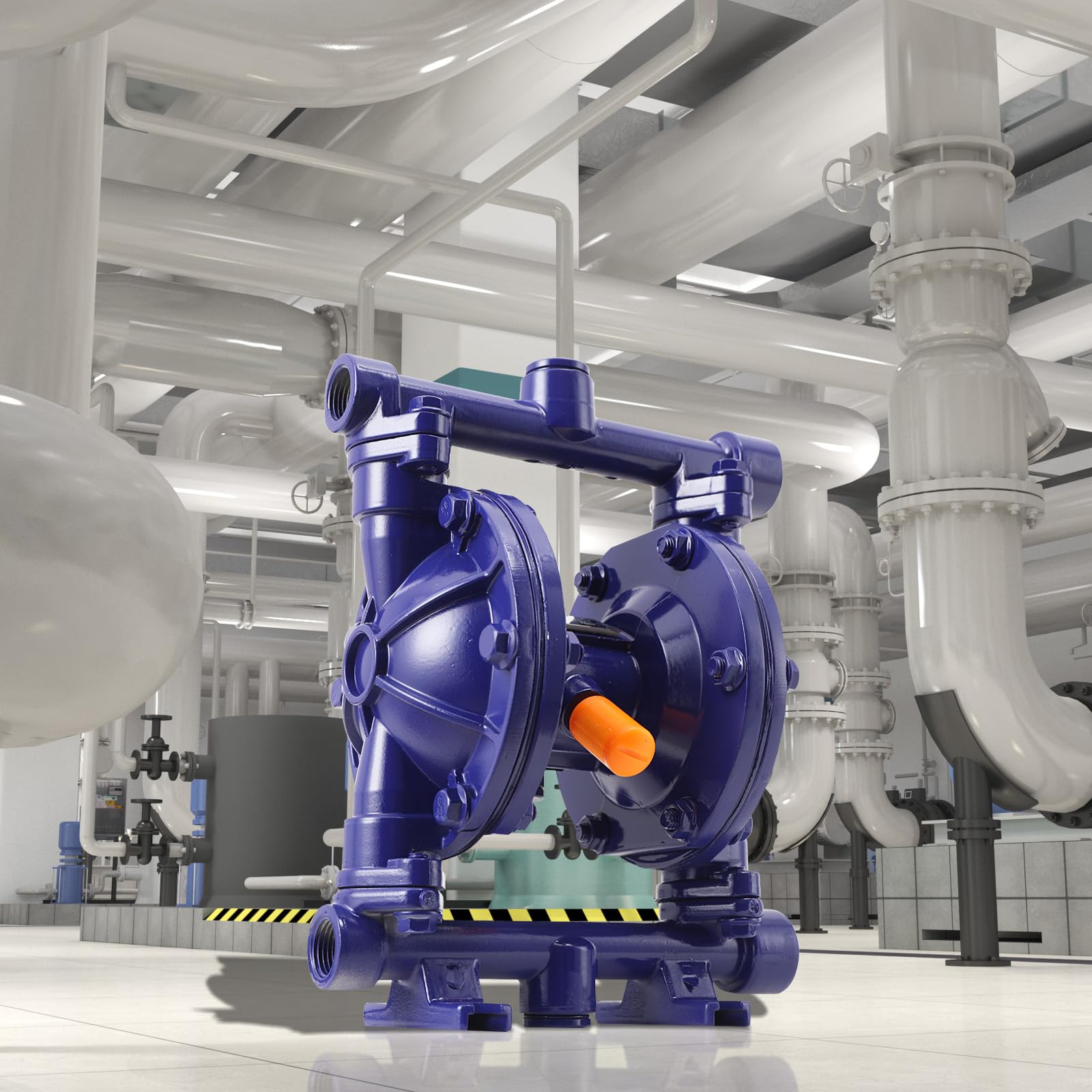 12 GPM Air-Operated Double Diaphragm Pump - 115 PSI, 1/2