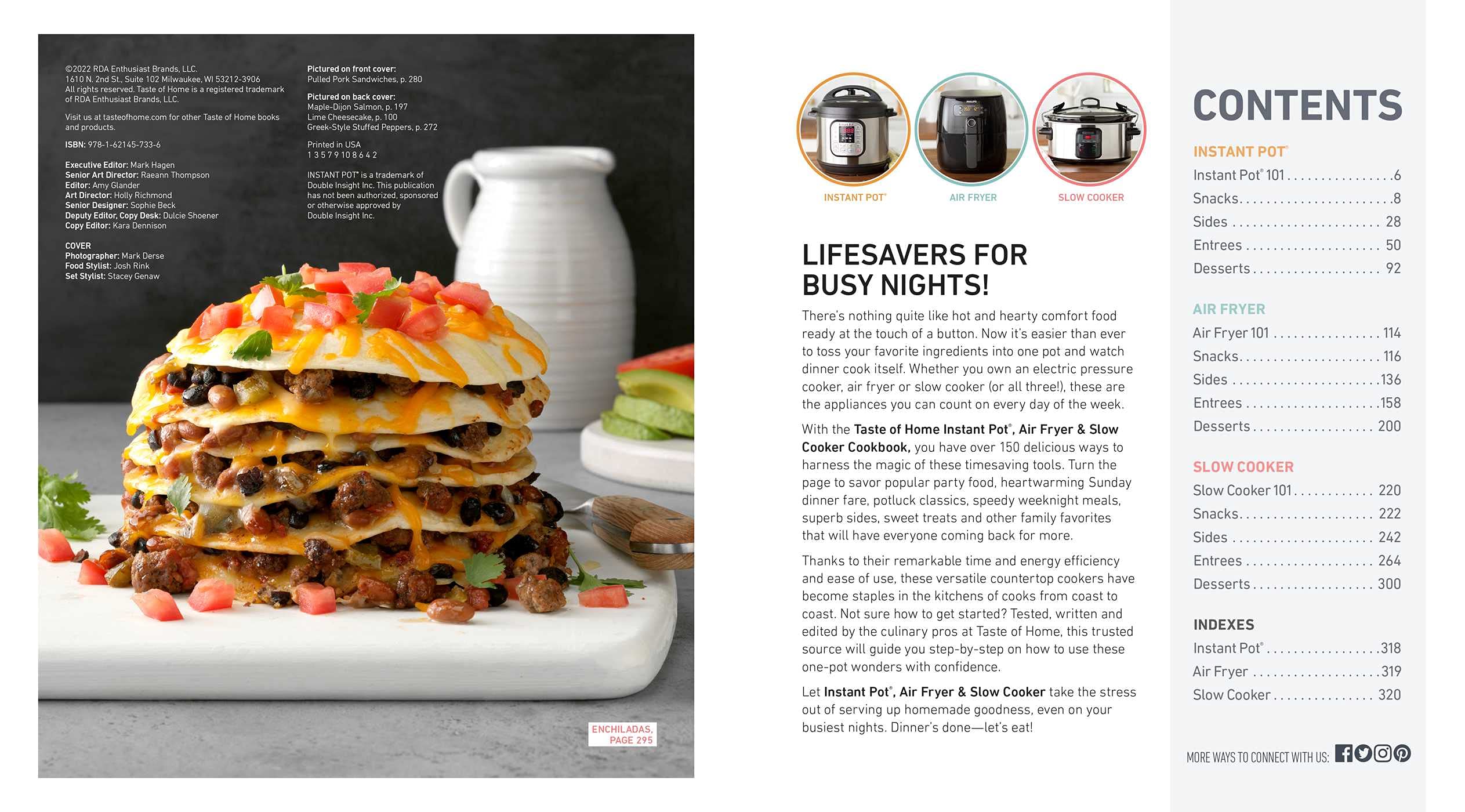 Taste of Home Instant Pot, Air Fryer & Slow Cooker Cookbook: 150+ Easy Recipes for Time-Saving Kitchen Appliances - Perfect for Busy Weeknights & Family Meals