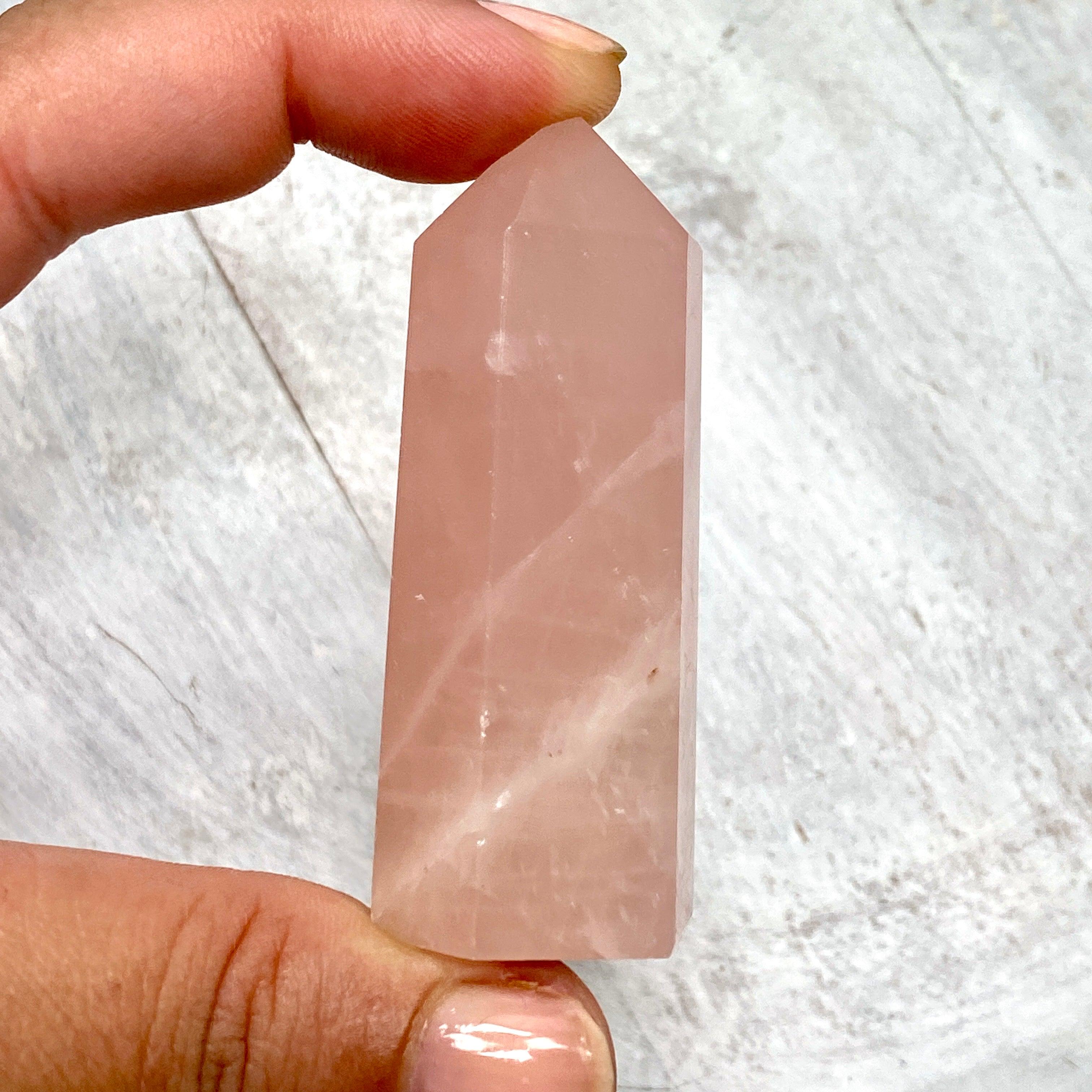 Rose Quartz Small Generator RQG - Natural Crystal Energy Stone for Home & Office Decor, Meditation & Healing - Perfect for Stress Relief, Feng Shui & Spiritual Gifts