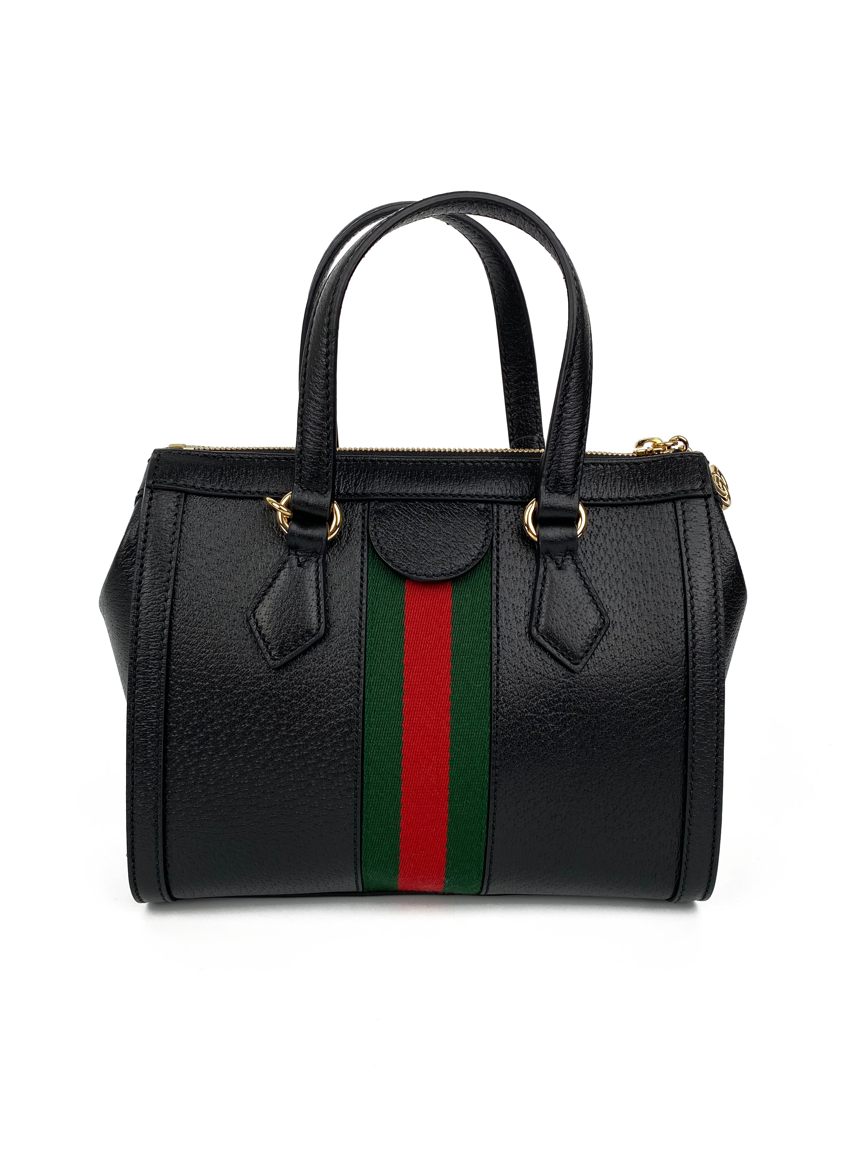 Gucci Small Black Ophidia Tote Bag for Women - Luxury Designer Handbag for Work, Travel & Everyday Use