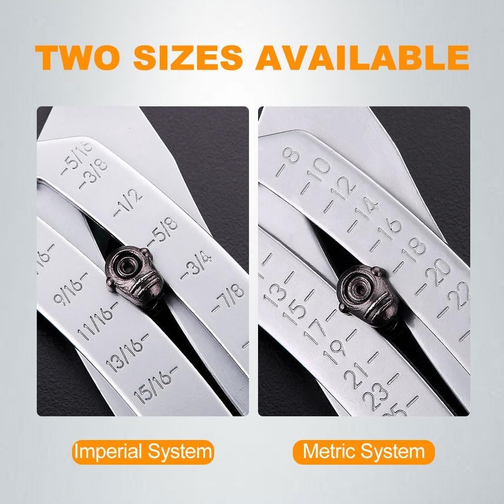 Portable Thread Size Checker Keychain - Nuts & Screws Thread Gauge, Bolt Size Finder Tool - Fast & Precise Measurement (1/2/3PCS) - Perfect for DIY, Automotive Repair, and Home Improvement Projects