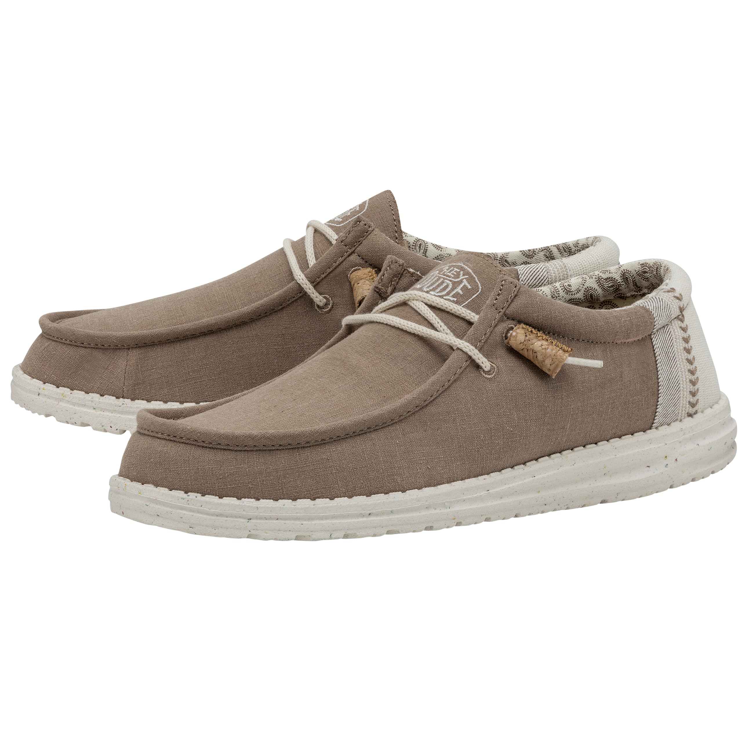 Hey Dude Men's Wally Linen Loafers - Comfortable Lightweight Slip-On Shoes for Men | Casual Walking, Travel & Everyday Wear