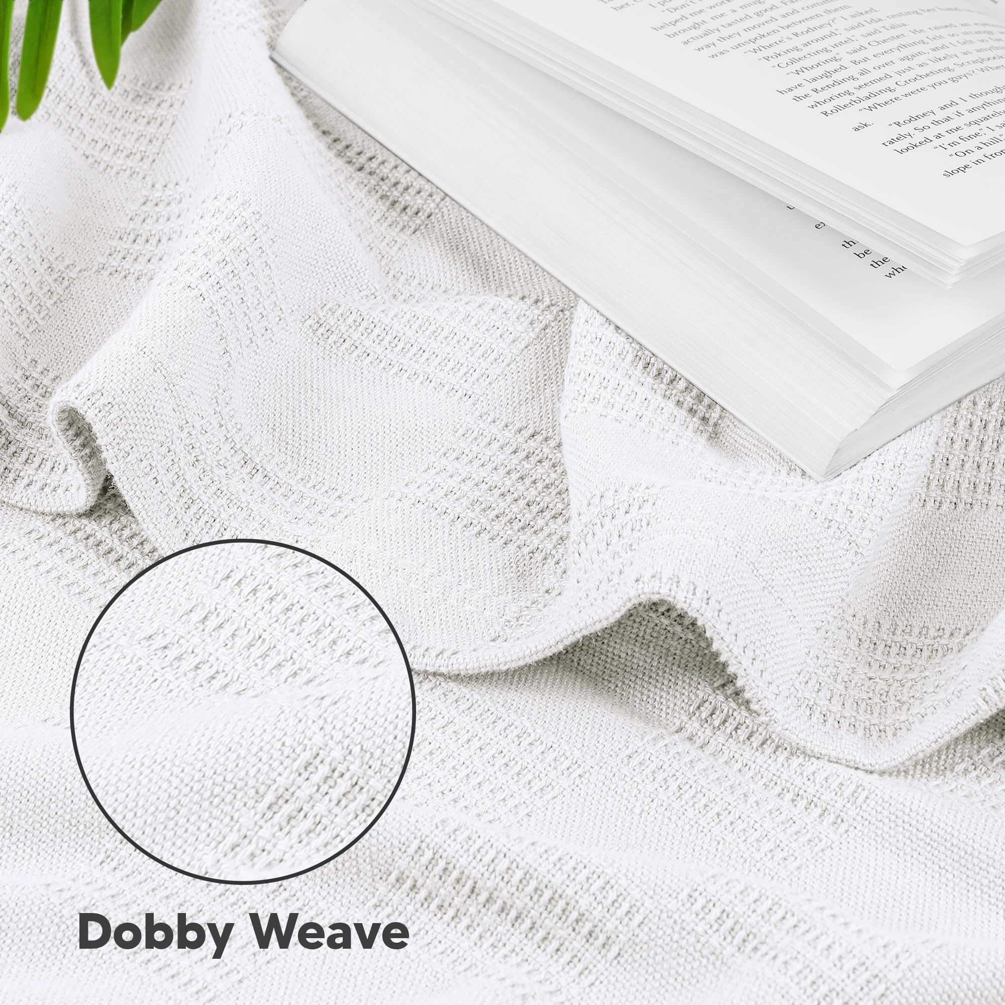 Utopia Bedding White Cotton Blanket - Queen Size 90x90 Inch, 350GSM Soft Thermal Blanket (Pack of 8) - Perfect for Bedroom, Guest Room, and Cozy Winter Nights