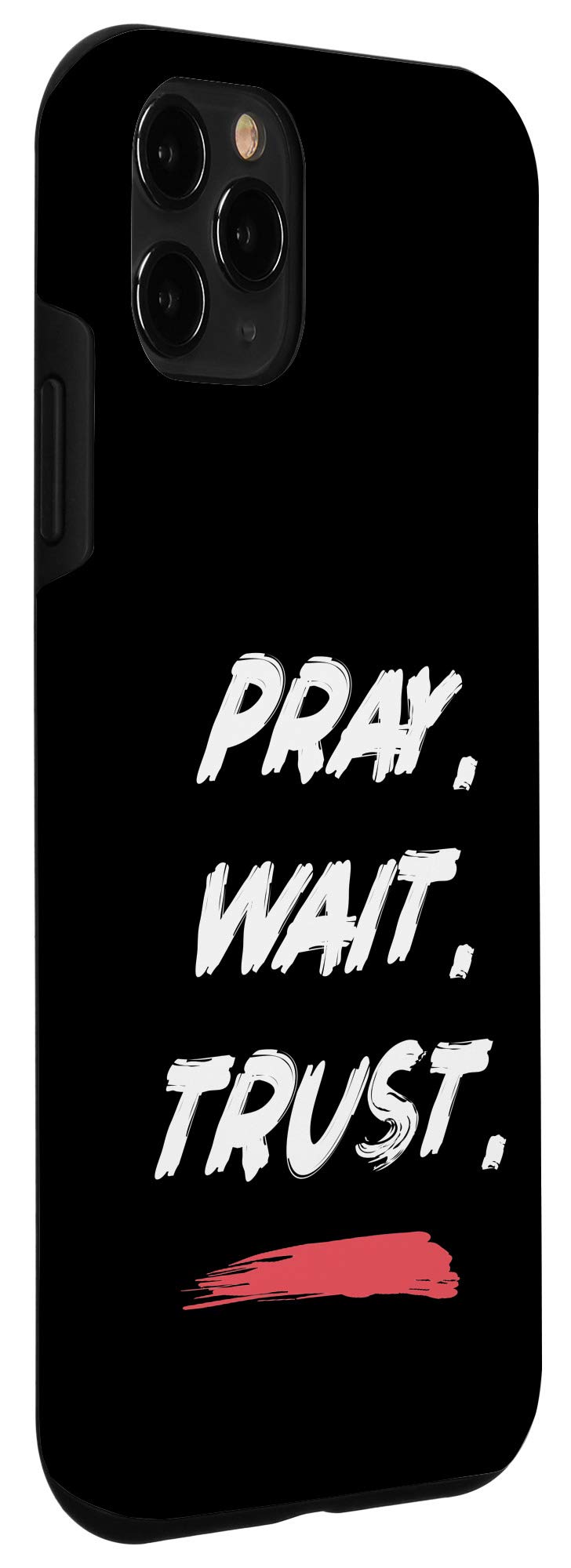 iPhone 11 Pro Christian Bible Scripture Phone Case - Inspirational 'Pray Wait Trust' Verse Cover for Faith Gifts | Perfect for Church, Daily Devotion & Christian Lifestyle