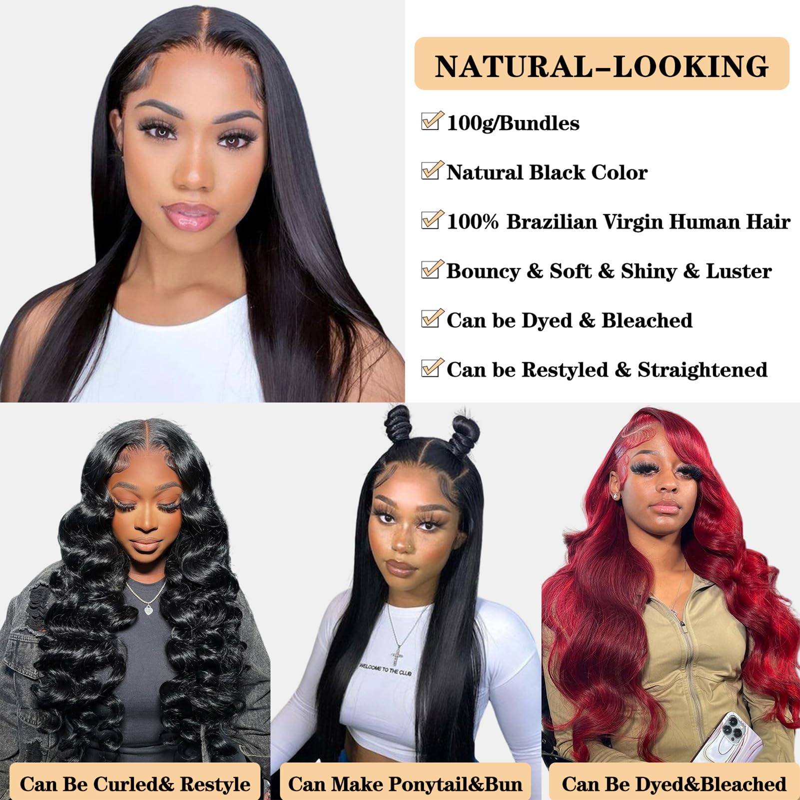 12A Grade 100% Unprocessed Brazilian Virgin Hair Bundles - 26