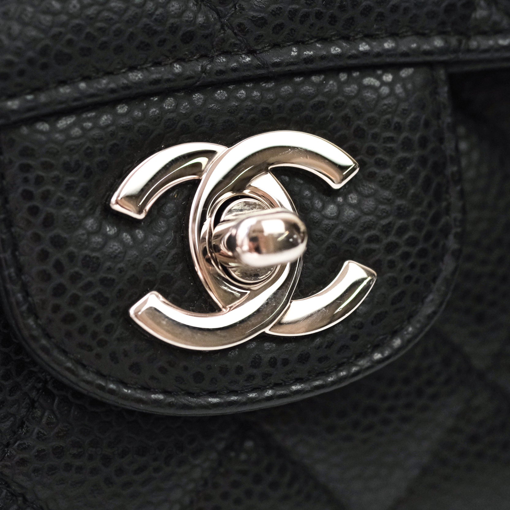 Chanel Classic M/L Medium Double Flap Bag Black Caviar Leather with Silver Hardware - Luxury Handbag for Women, Perfect for Work, Evening Events & Special Occasions