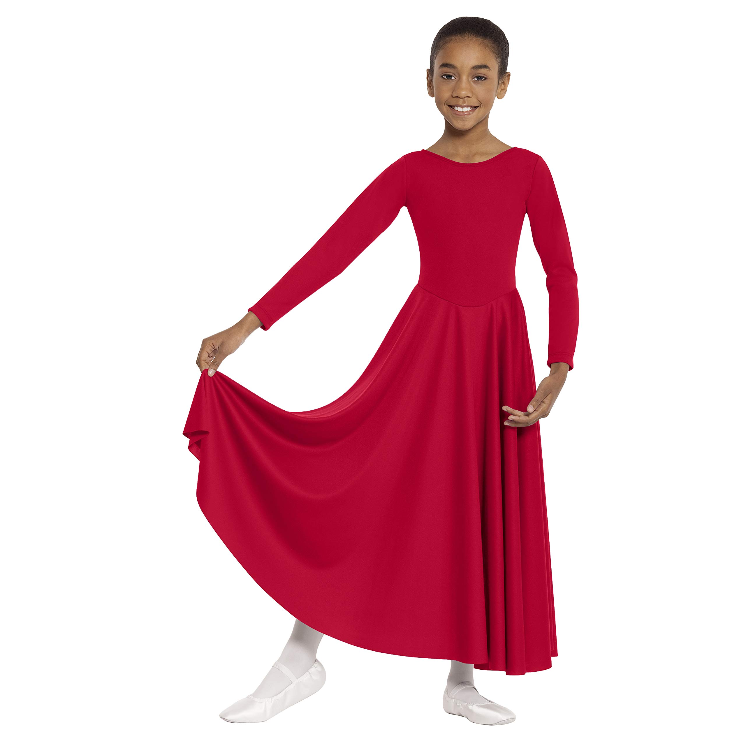 Eurotard Girls Simplicity Praise Dance Dress 13524c - Elegant Ballet & Worship Performance Costume for Church, Recitals & Special Events