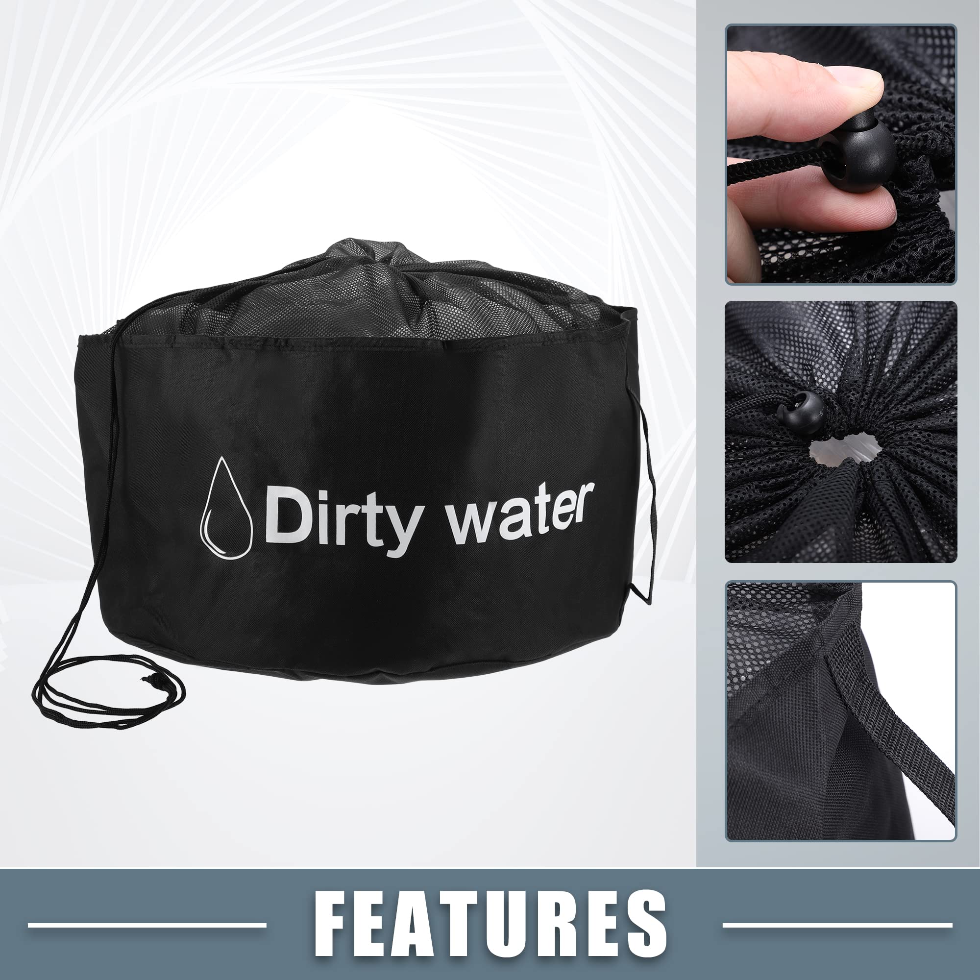 Waterproof RV Sewer Hose Storage Bag - Heavy Duty Camper Utility Bag for RV Accessories - Black - Perfect for RV Camping, Travel & Outdoor Adventures