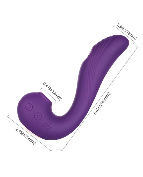 Angel Triple Tease G Spot Stimulator - 3 Function Vibrating Massager for Women (Purple) - Perfect for Couples Play & Solo Pleasure