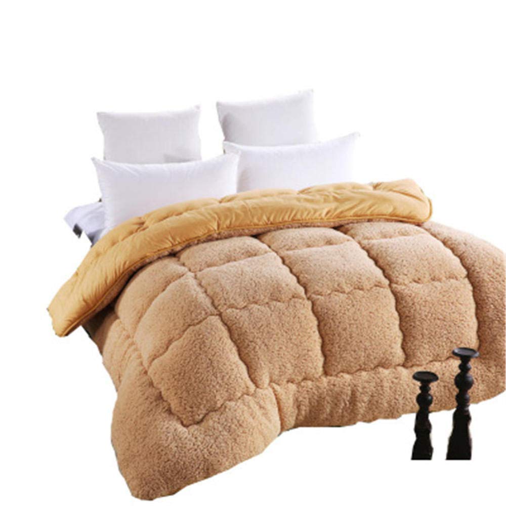 Premium Imitation Wool Lamb Velvet Winter Quilt - Ultra Soft & Thick Warm Comforter for Cold Weather - Cozy Bed Blanket for Home, Guest Room, and Cabin Use