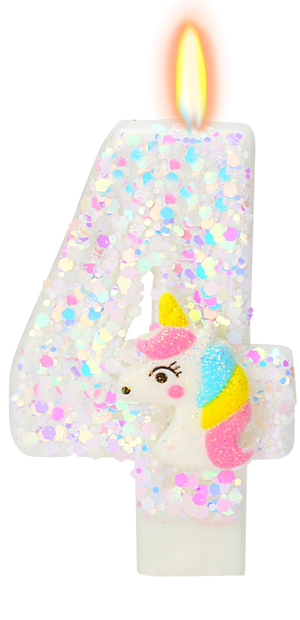Number 4 Birthday Cake Candles - Cartoon Themed Cake Topper & Party Decorations for Kids Birthday Celebrations - Perfect for Cakes, Cupcakes & Dessert Decorations