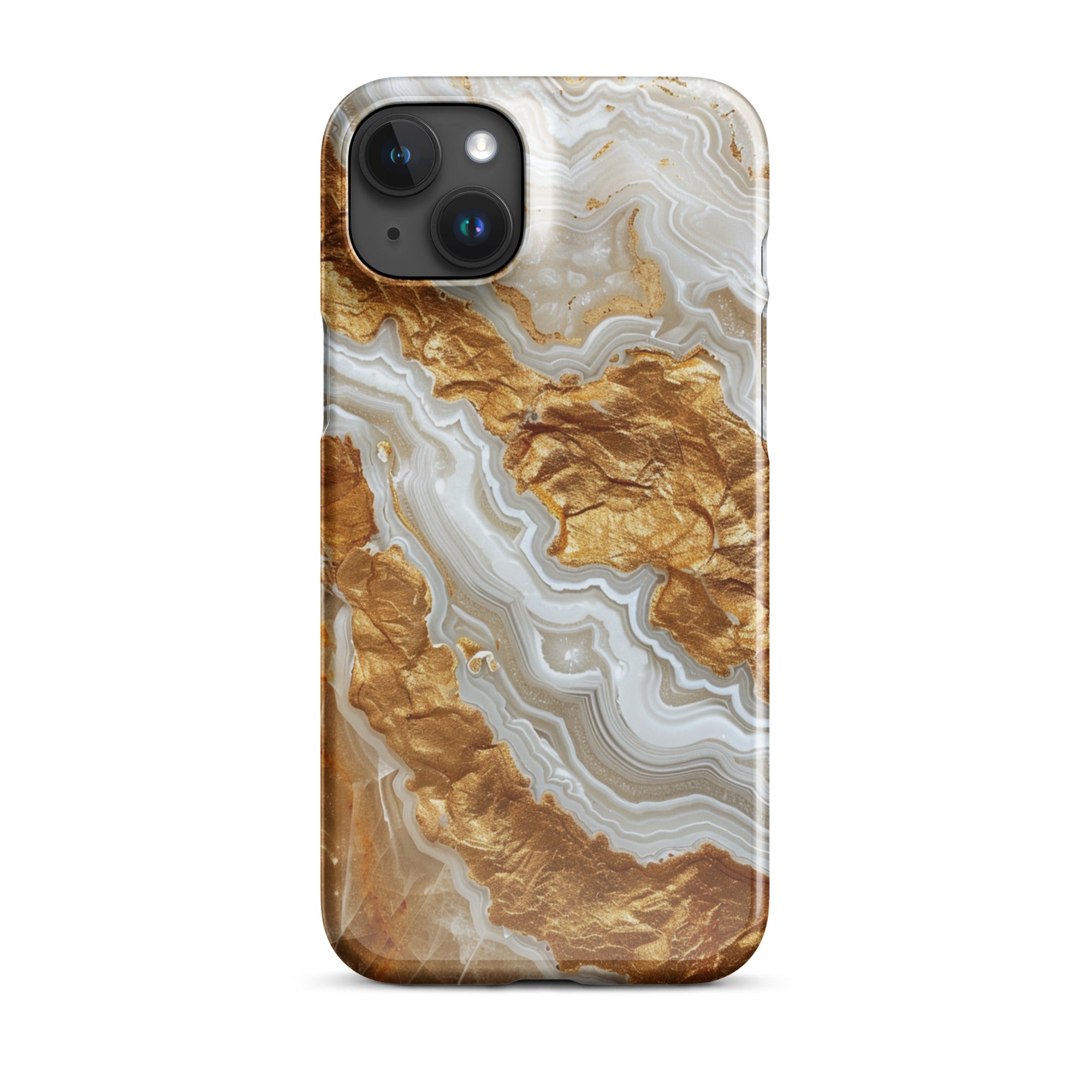 Premium Agate Snap Case for iPhone 14/13/12/11 Pro Max - Durable Protective Cover with Stylish Stone Pattern - Perfect for Everyday Use, Travel & Outdoor Activities