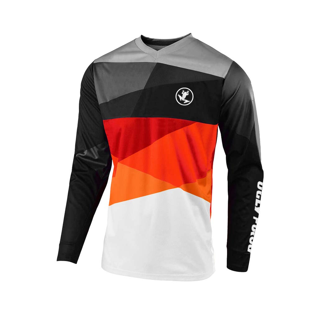 UGLY FROG Men's Thermal Fleece Winter Cycling Jersey - Long Sleeve MTB Downhill Shirt for Cold Weather Riding | Perfect for Mountain Biking, Commuting & Outdoor Sports