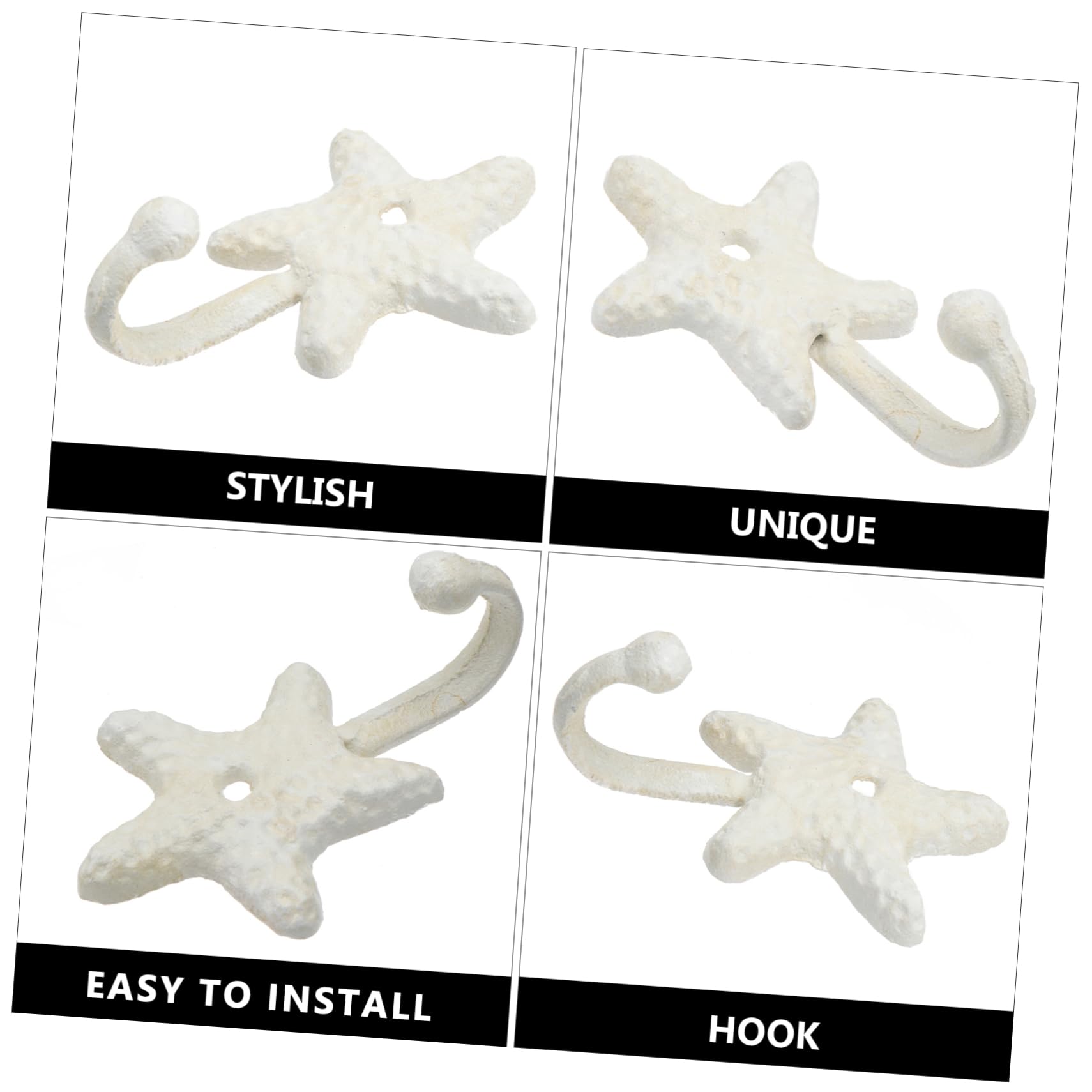 Angoily 3-Pack Decorative Wrought Iron Wall Hooks - Single Hook for Hanging Coats, Hats, Keys & Home Decor - Perfect for Entryway, Bedroom, Bathroom & Kitchen Organization