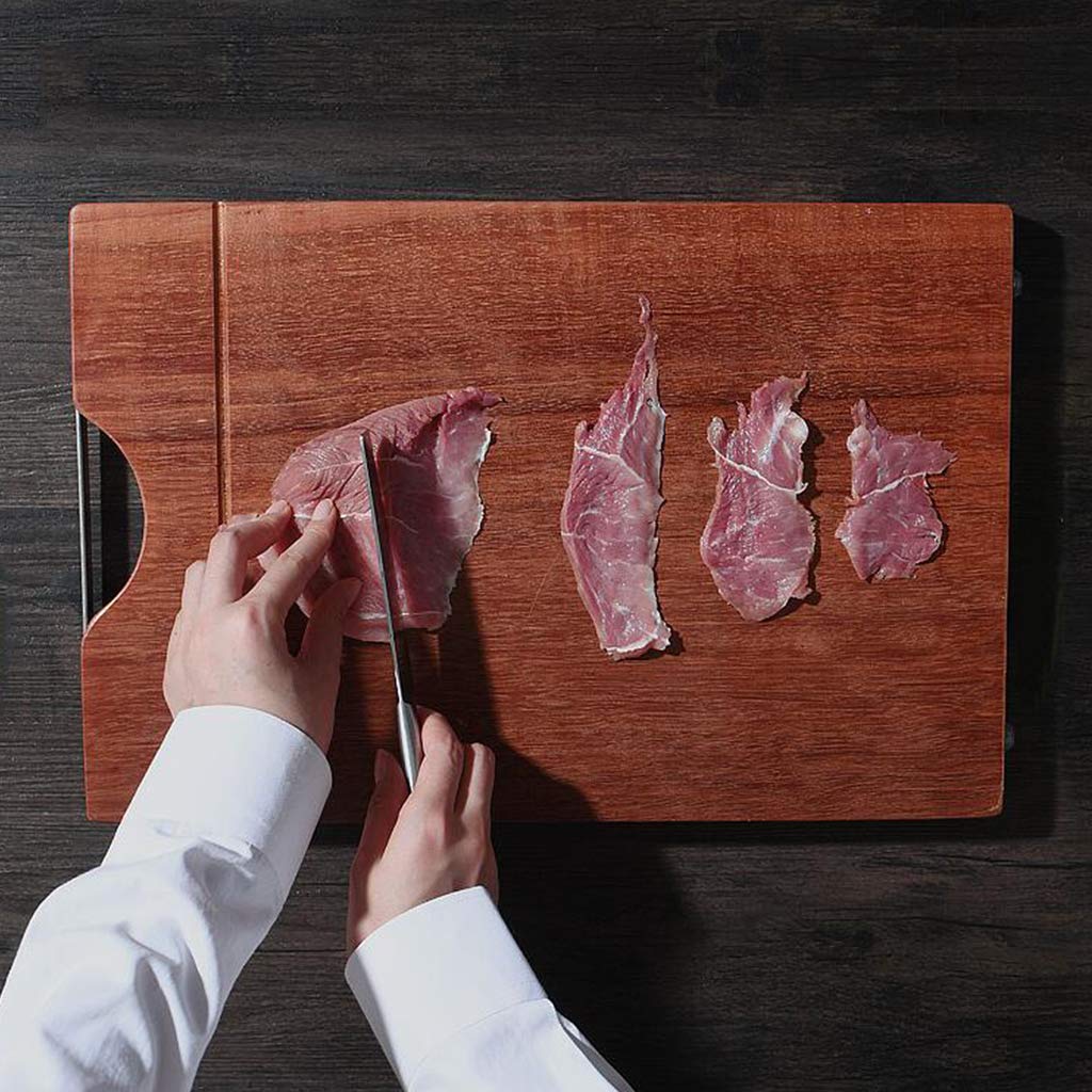 Premium Ebony Wood Cutting Board with Handle, Non-Slip Feet & Juice Groove - Durable Solid Wood Chopping Board for Vegetables, Fruits, Meat - Perfect for Kitchen Prep, Serving Charcuterie & Entertaining