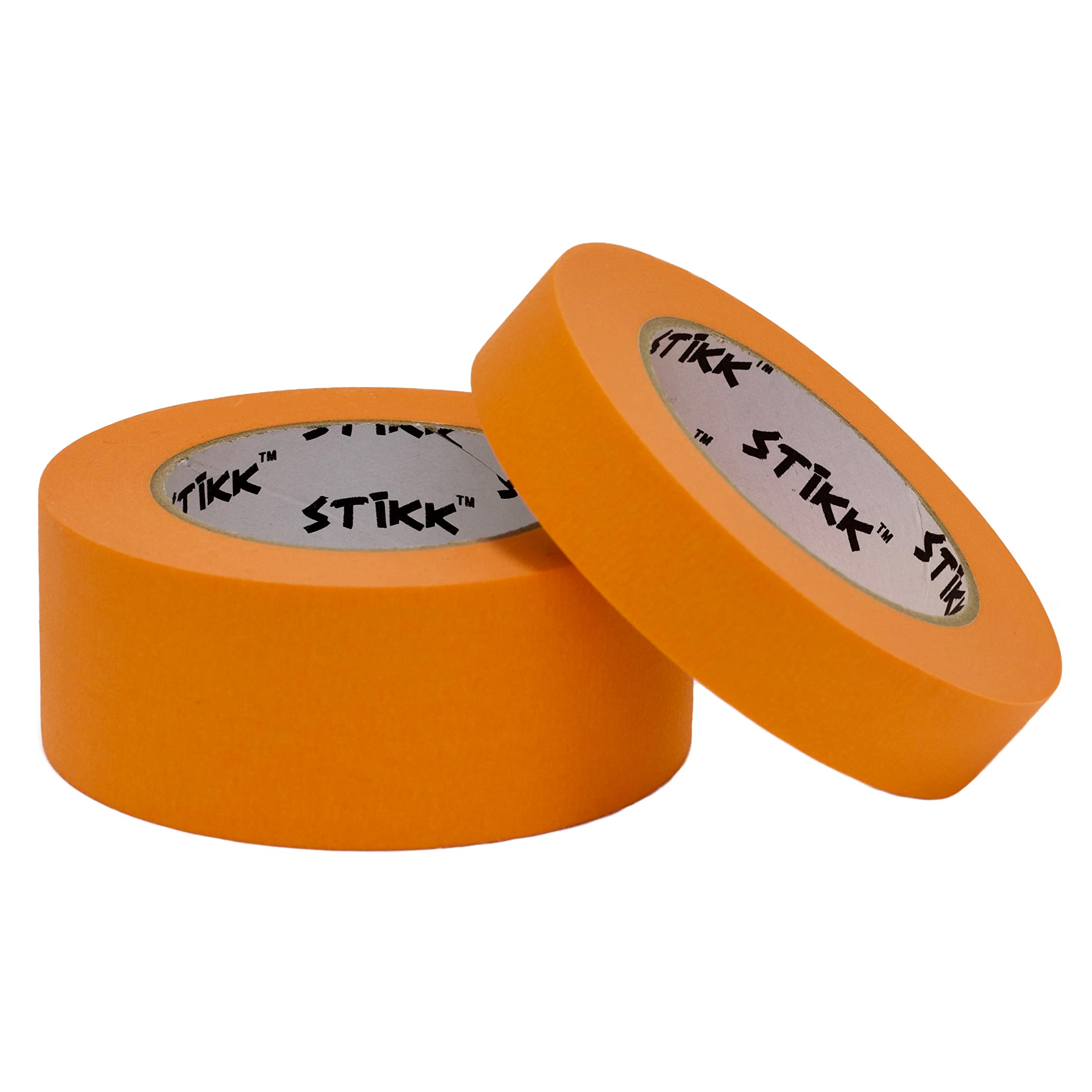 STIKK Professional Painter's Tape 4-Pack - 2 Inch x 60 Yards Orange Masking Tape for Walls, Trim, Ceilings & DIY Projects - Residue-Free, Sharp Paint Lines - Perfect for Home Renovation, Crafting & Wall Painting
