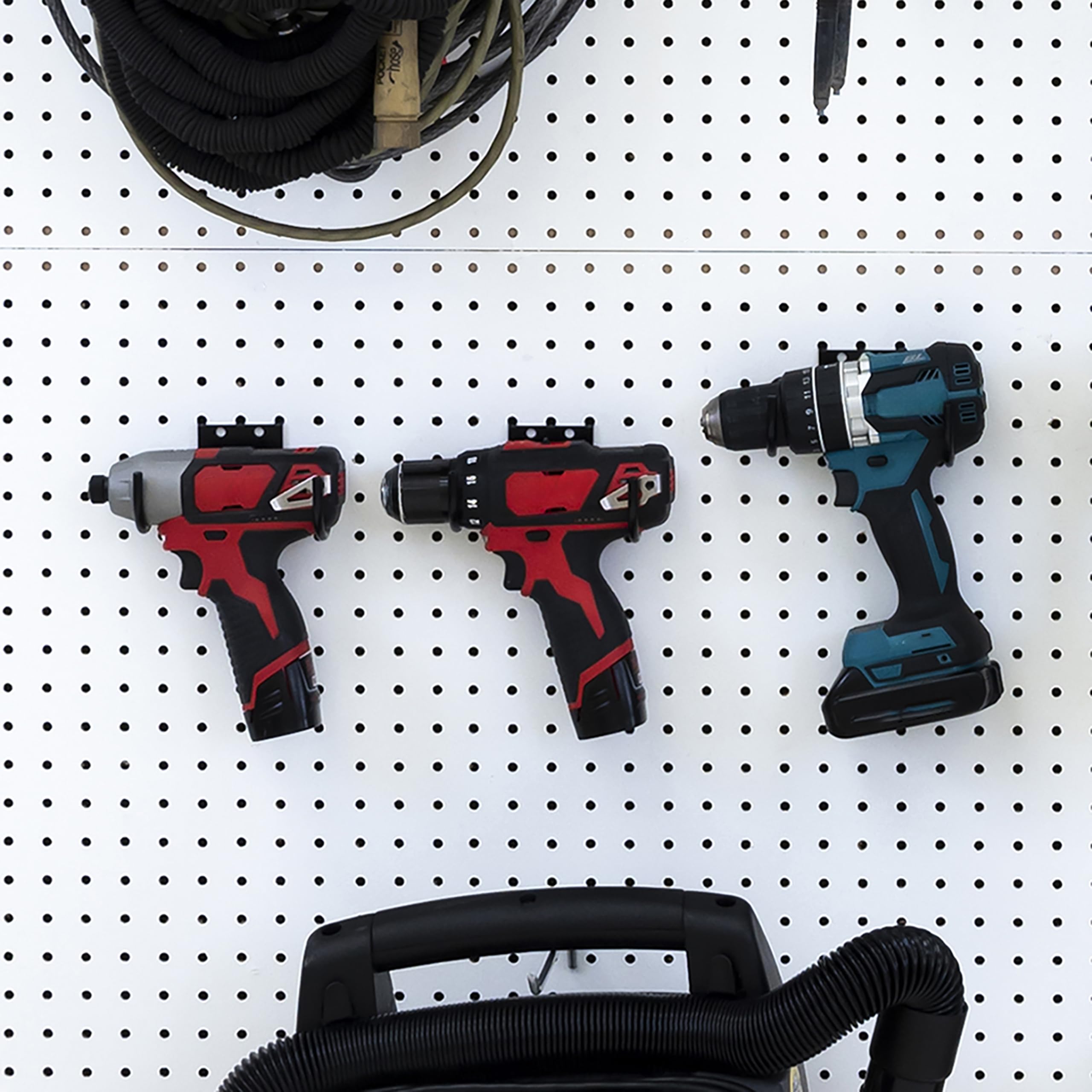 Heavy-Duty Pegboard Hook Set - 2 Impact Drill Hooks, 2 Large Drill Hooks, 2 Front Facing Garden Tool Hooks & 15 Utility Hooks for Garage Organization - Perfect for Tool Storage, Workshop & DIY Projects