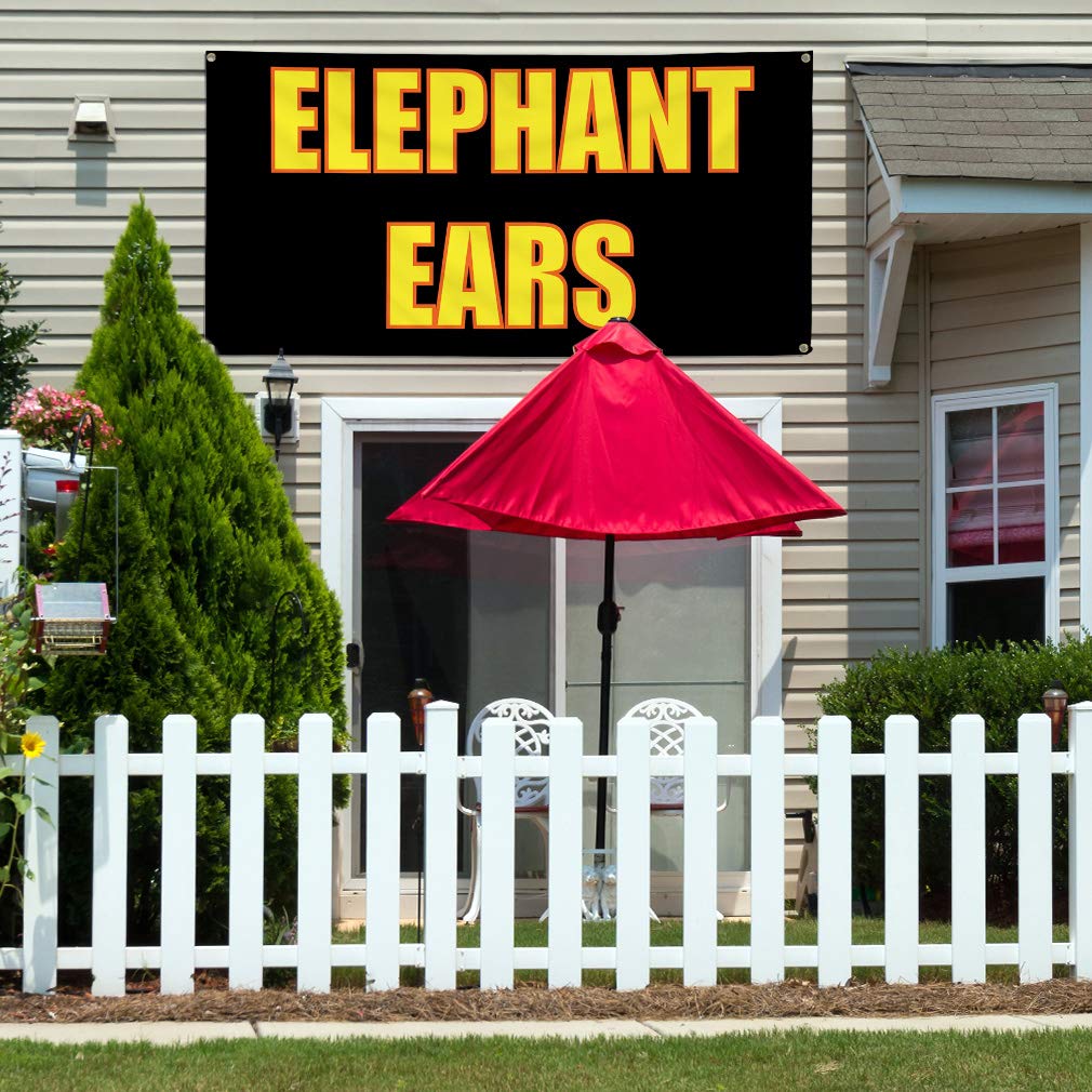 Vinyl Banner - 48x96 Inches with 8 Grommets | Elephant Ears Design | Weatherproof Outdoor Advertising for Business, Industrial Yard Signs | Perfect for Trade Shows, Events, and Storefront Displays