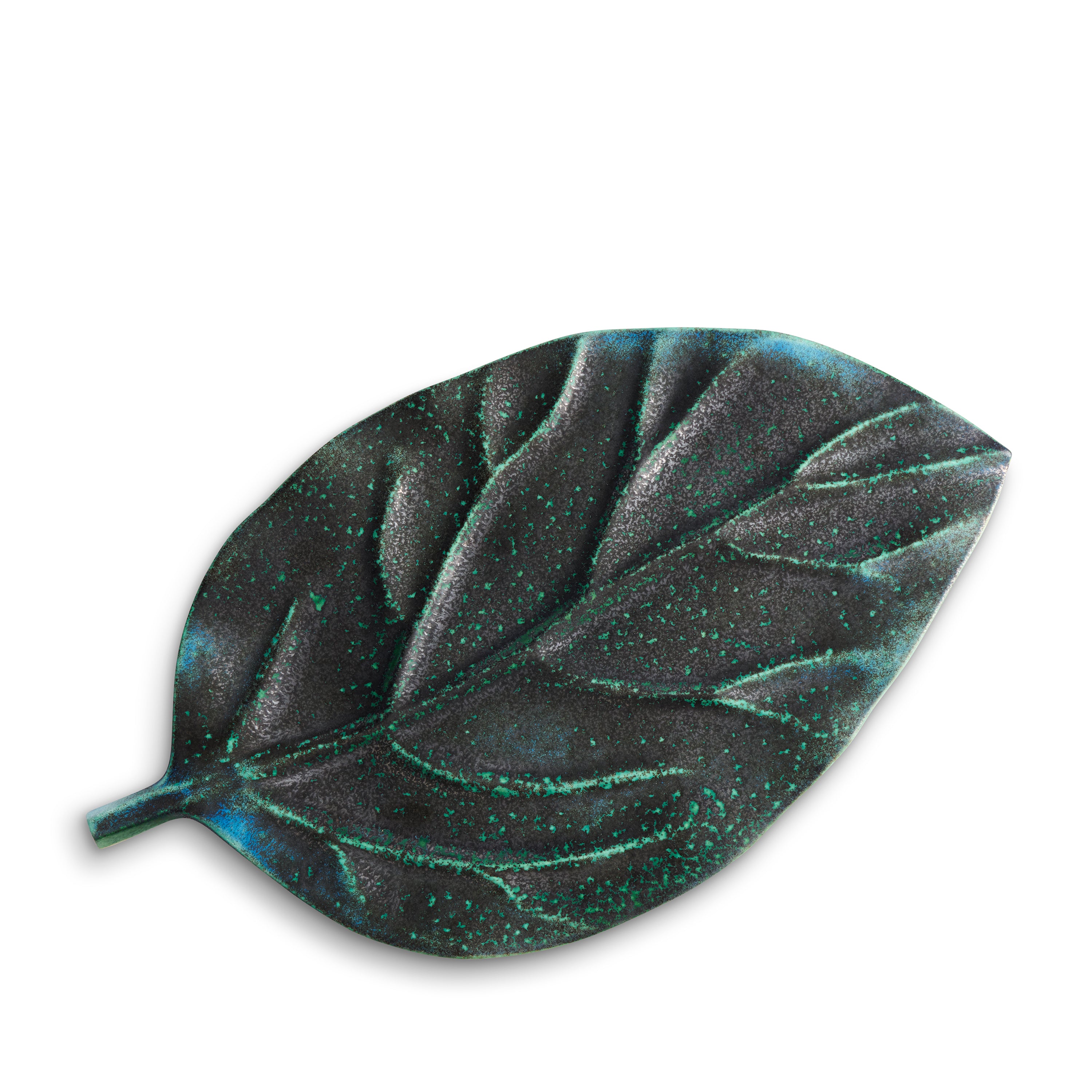 Cenote Leaf Platter - Large Handcrafted Ceramic Serving Dish for Entertaining, Dinner Parties & Home Decor | Perfect for Appetizers, Cheese Boards & Centerpieces