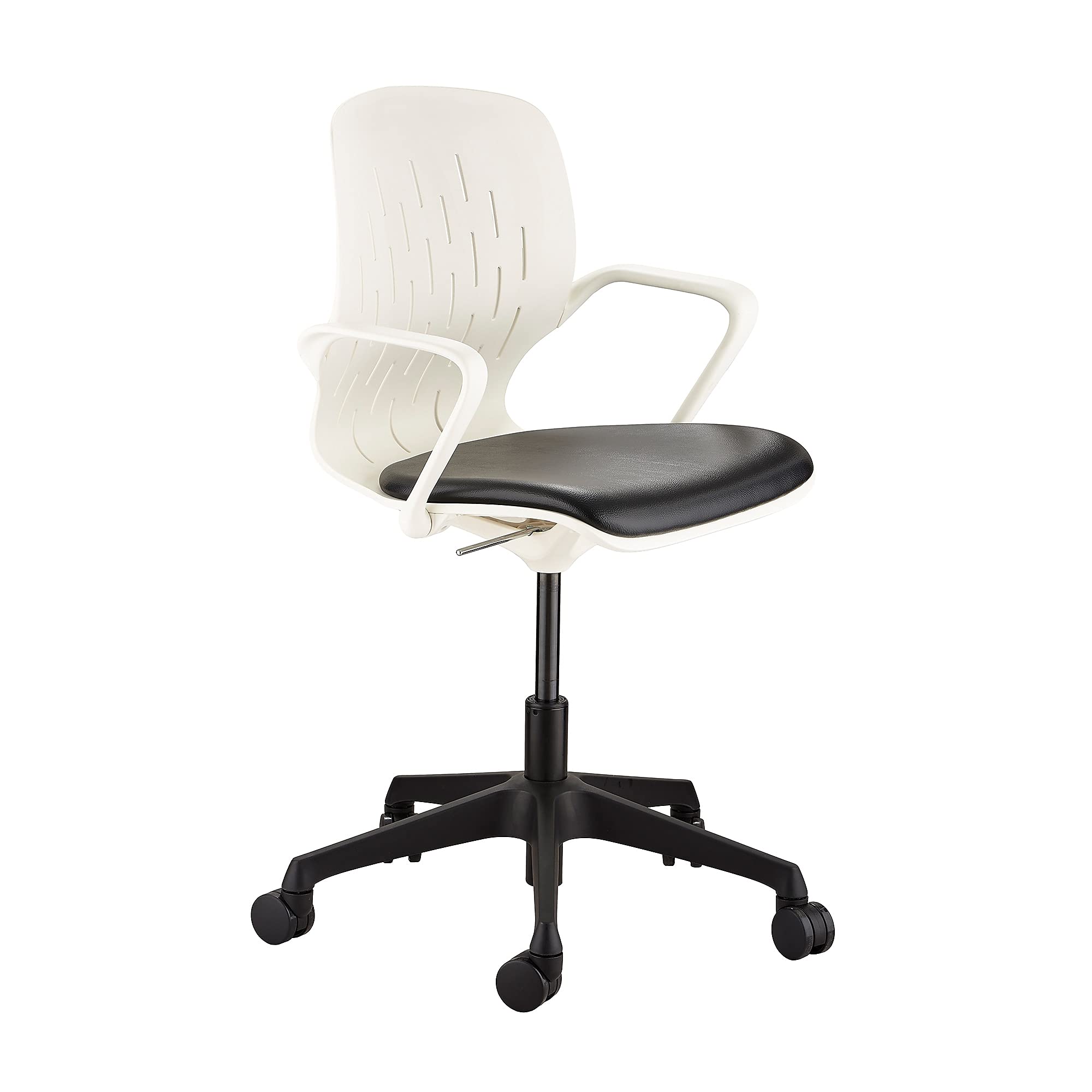 Safco Products Shell Chair - Black Desk Height Ergonomic Office Chair for Home & Workspace - Perfect for Office, Study, and Conference Rooms