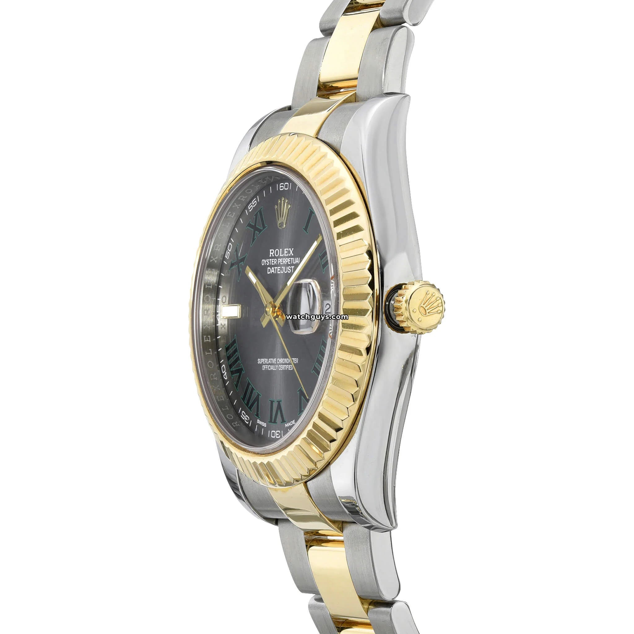 Rolex Datejust 116333 Wimbledon Men's Watch - Luxury Automatic Stainless Steel & Gold Watch with Green Roman Dial - Perfect for Business, Formal Events & Special Occasions