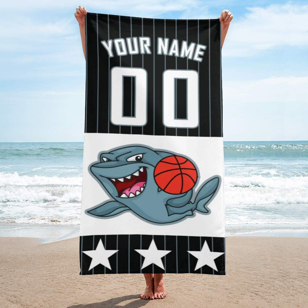 Custom Basketball Beach Towels - Personalized with Names & Numbers for Pool, Gym Gifts