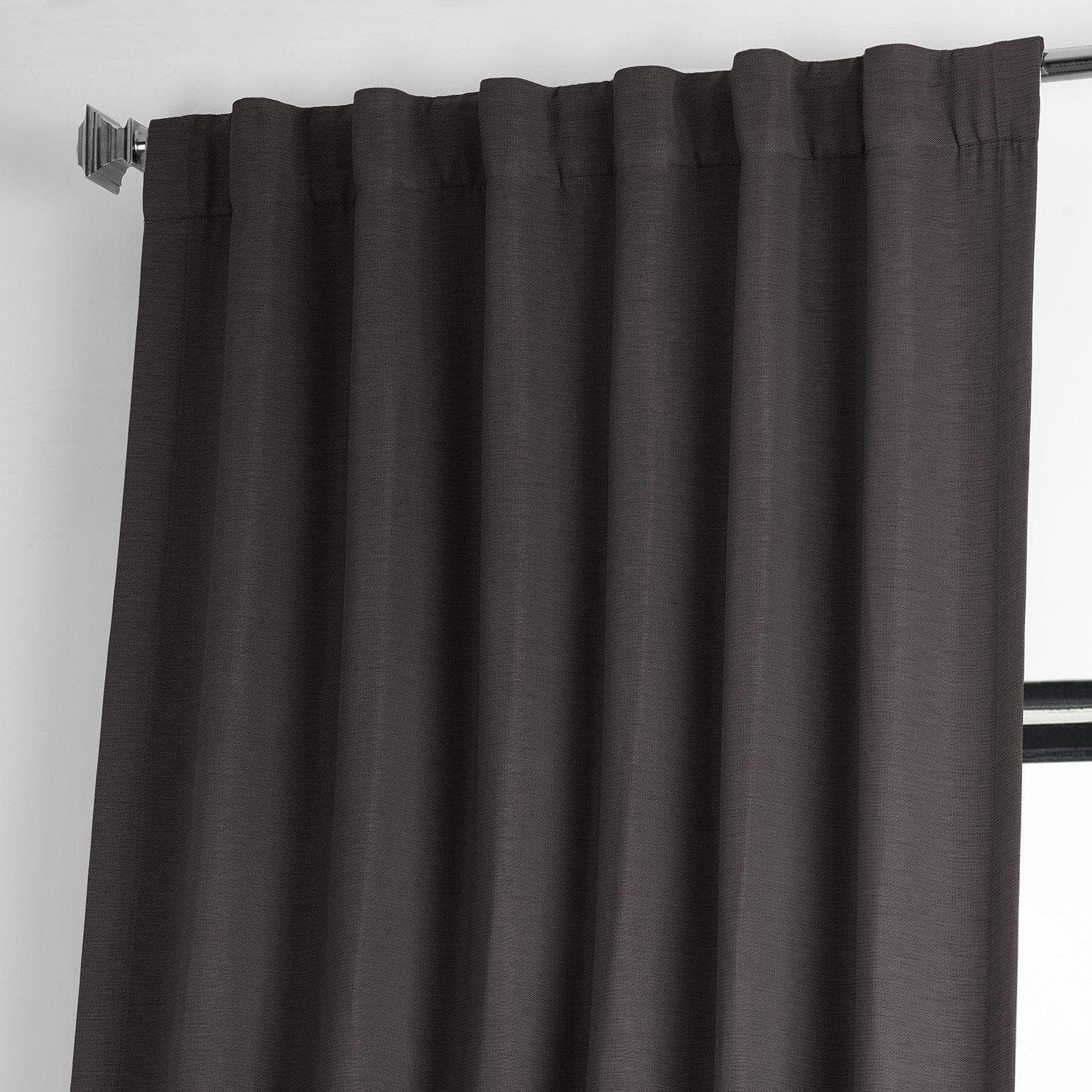 Smoked Truffle Textured Bellino Blackout Curtains for Bedroom - Elegant Room Darkening Window Treatment for Better Sleep & Light Control