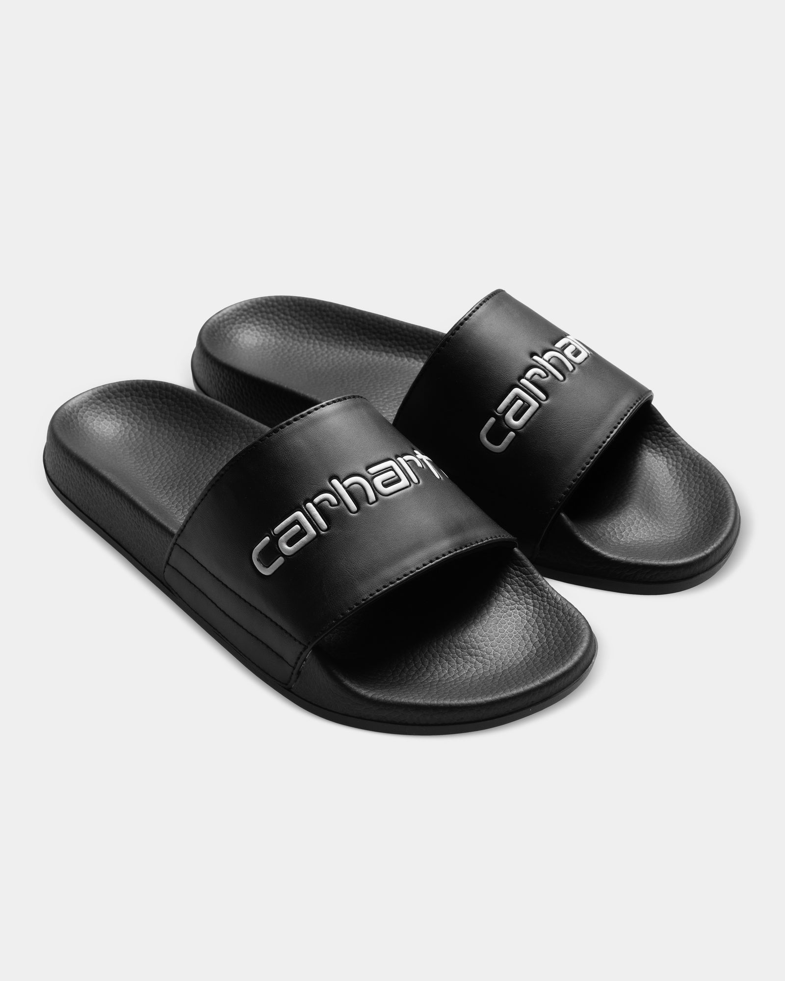 Carhartt WIP Slides - Men's Comfortable Slide Sandals in Black & White | Perfect for Beach, Pool, and Casual Summer Wear